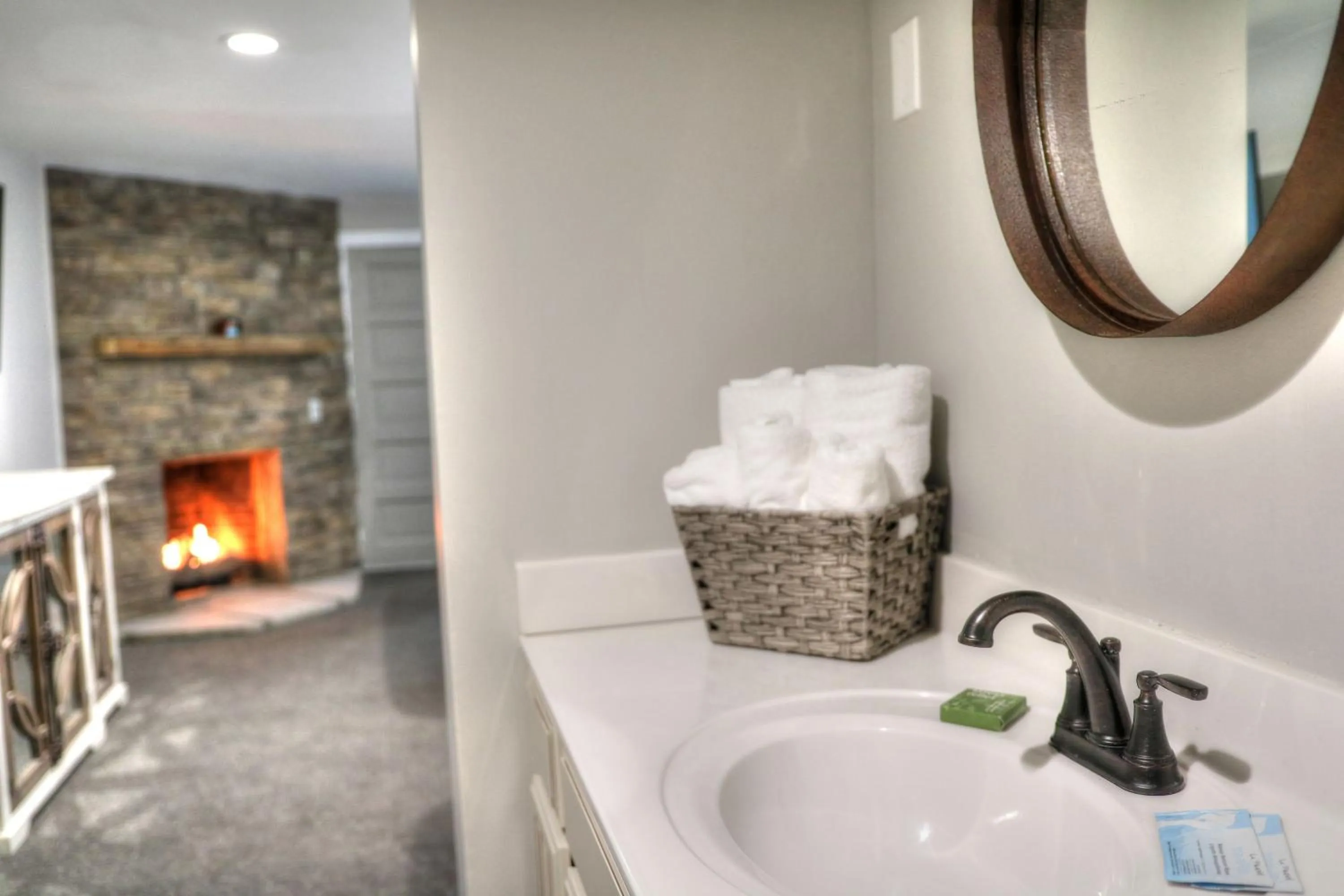 Bathroom in River Edge Inn