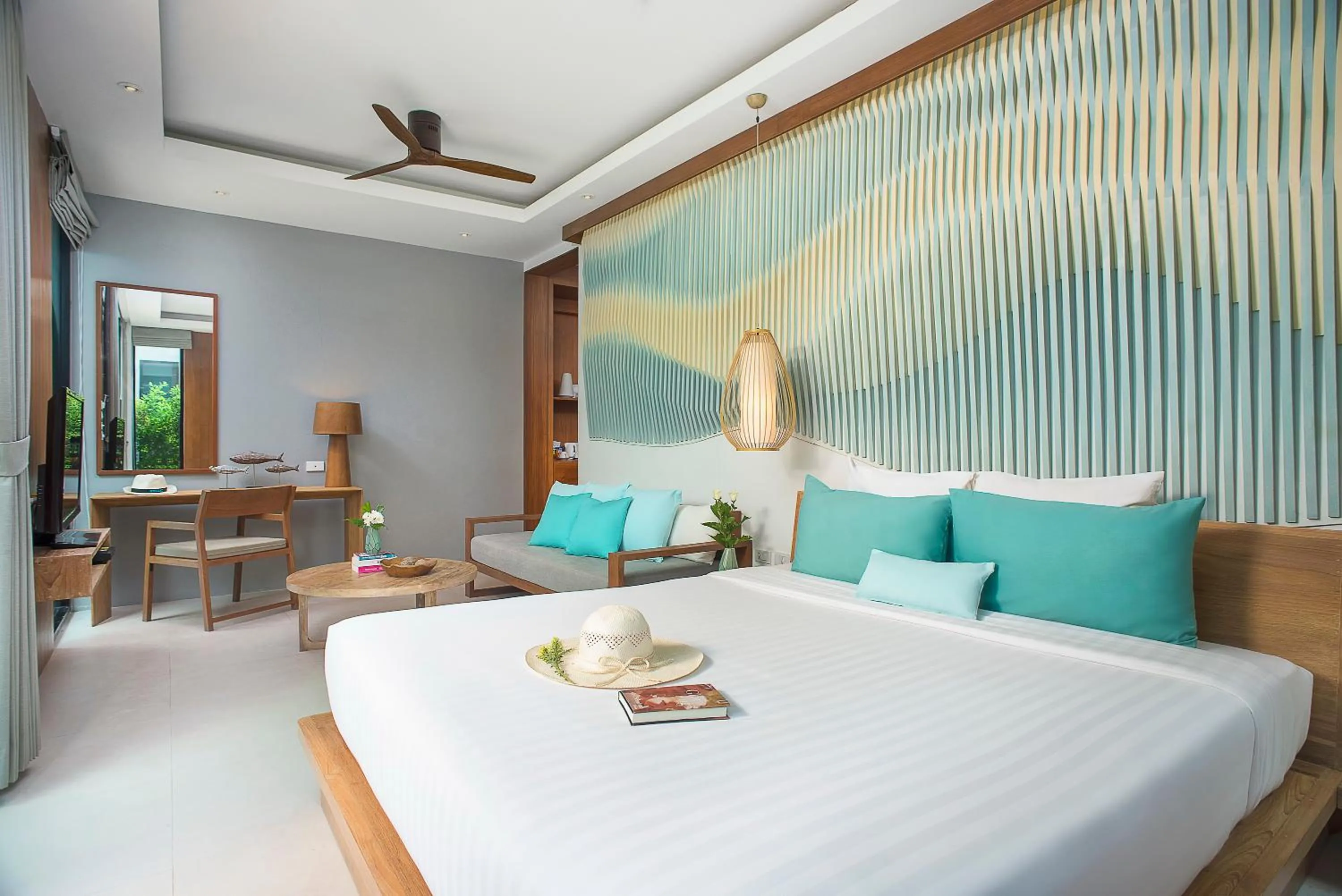 Bathroom, Bed in Idyllic Concept Resort