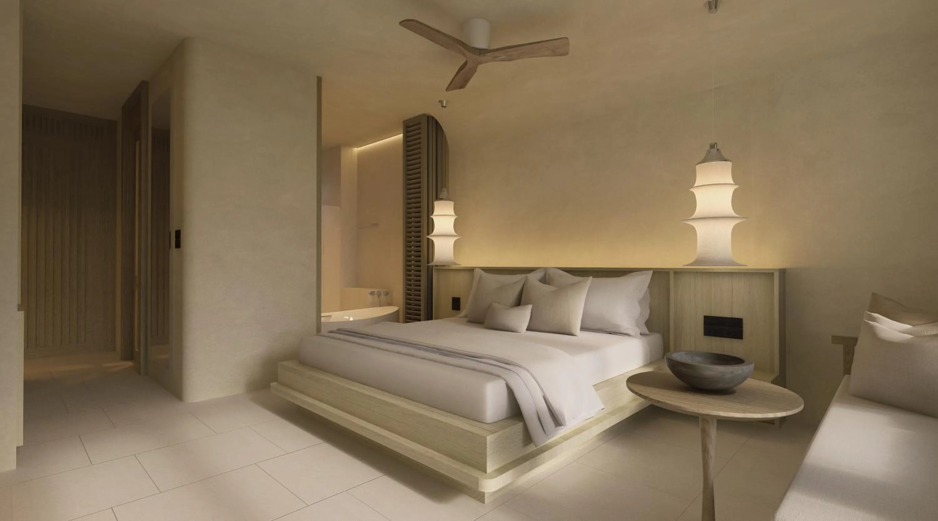 Bed in Idyllic Concept Resort