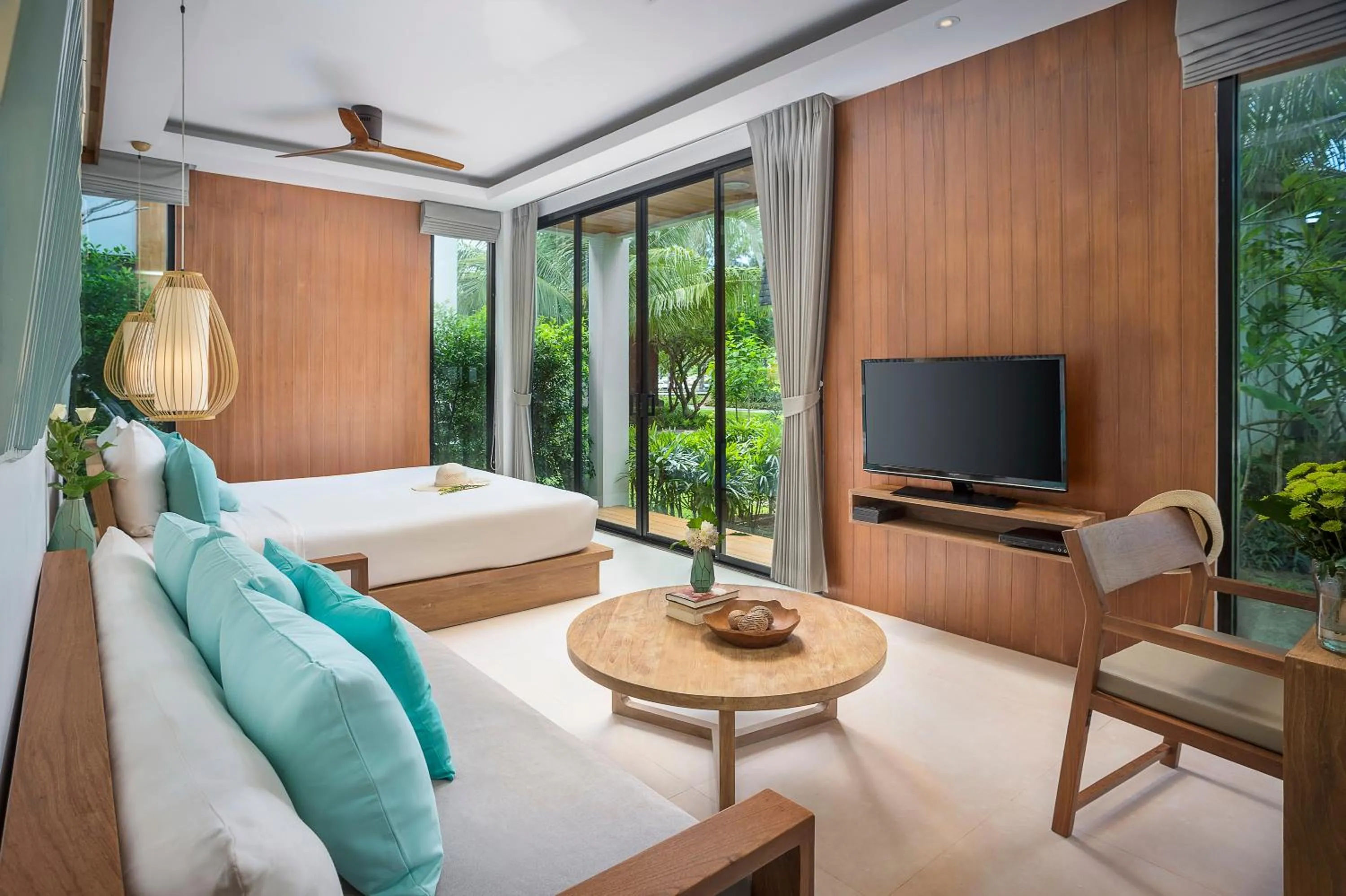 Living room, Bed in Idyllic Concept Resort