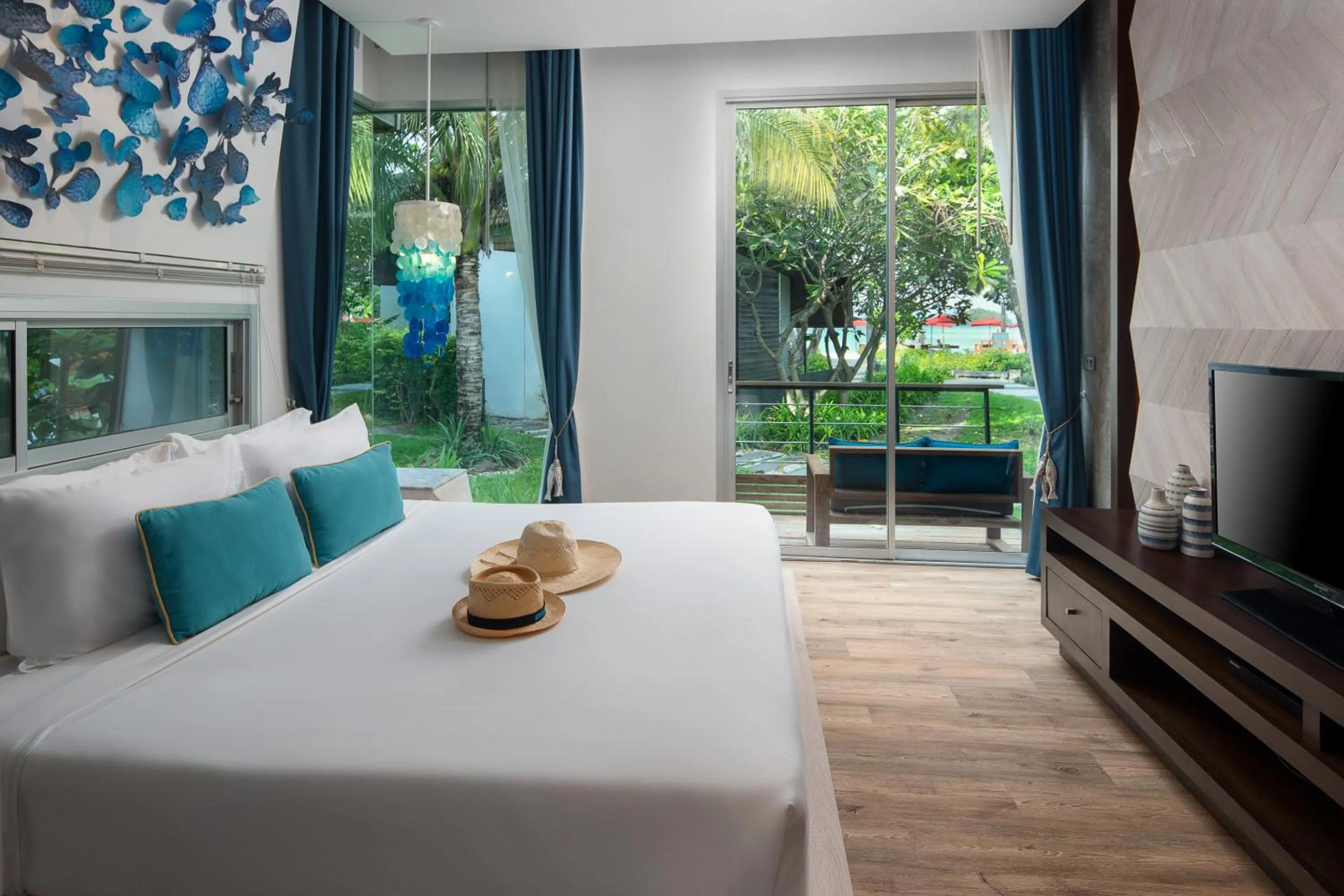 Bed in Idyllic Concept Resort