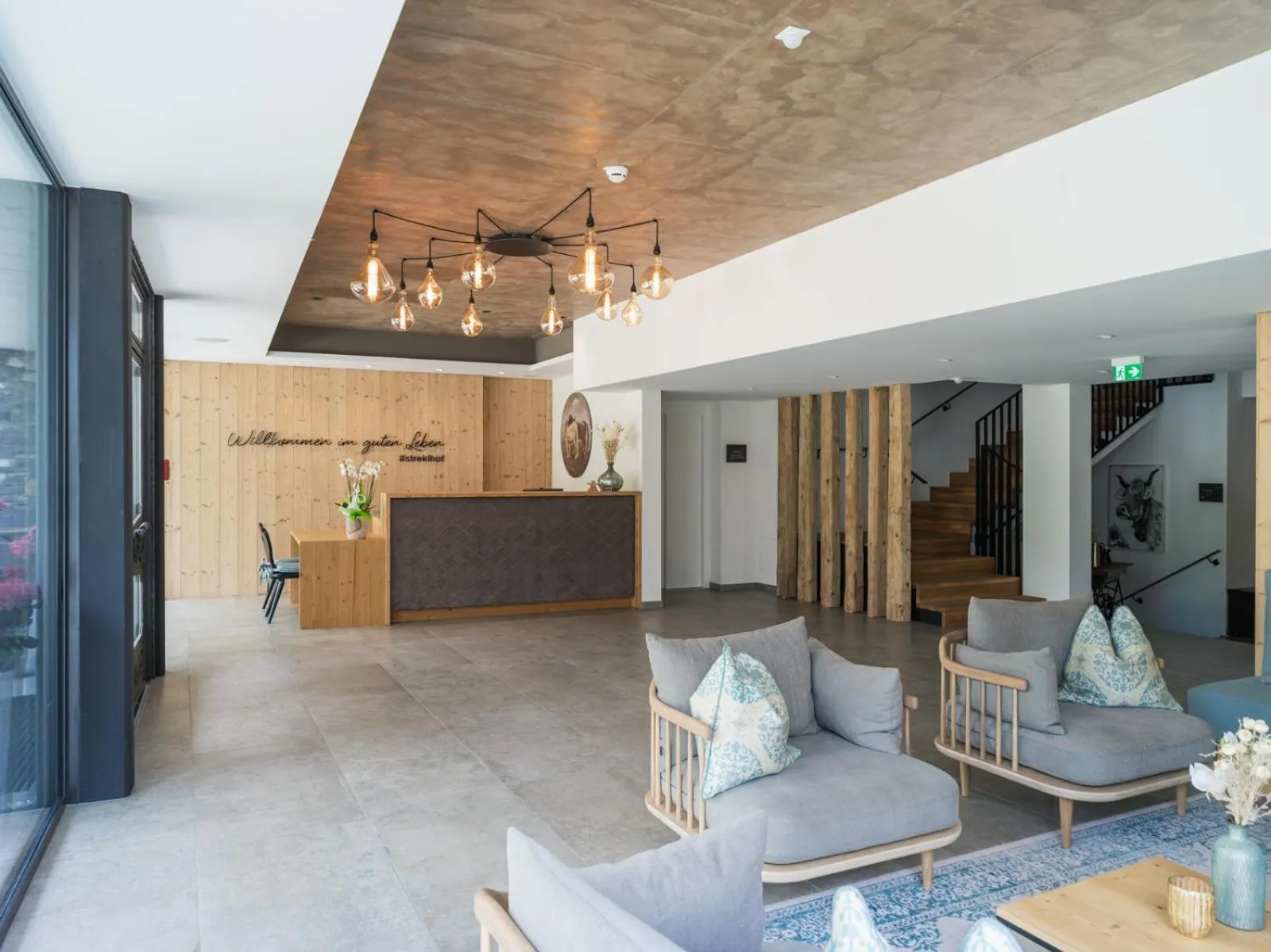 Lobby or reception in Hotel Streklhof