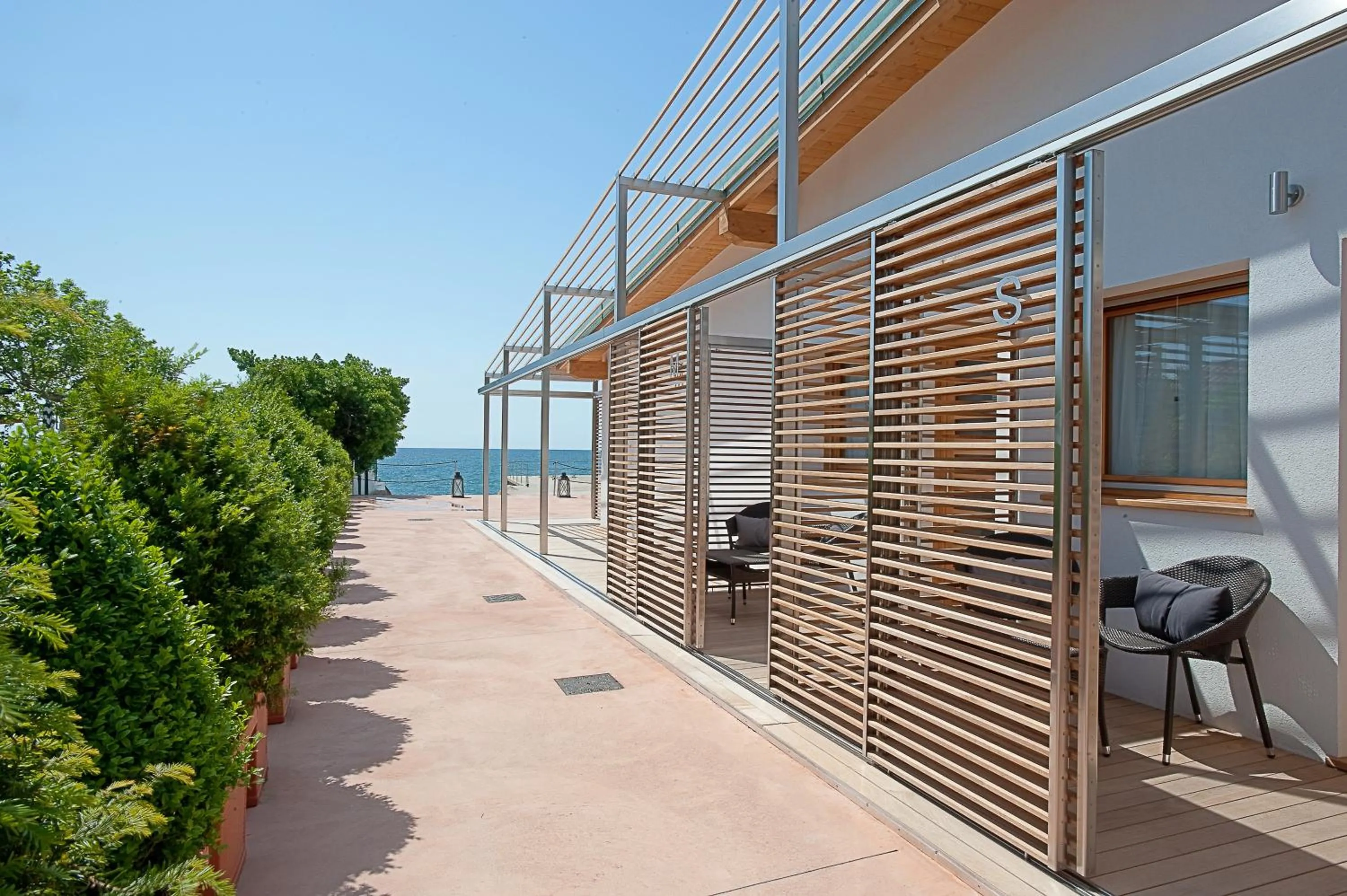 Facade/entrance in Tre Merli Beach Hotel