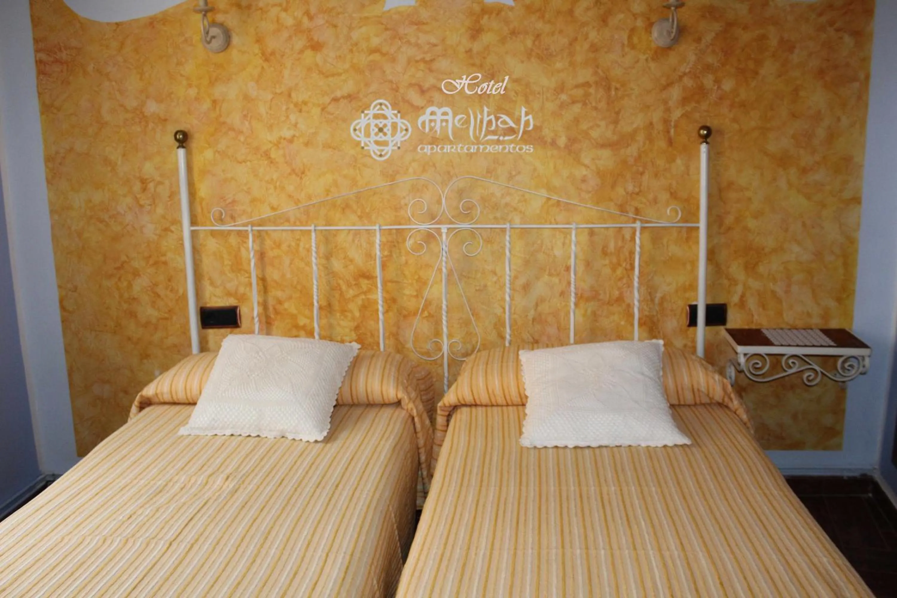 Bed in Hotel Apartamentos Melihah