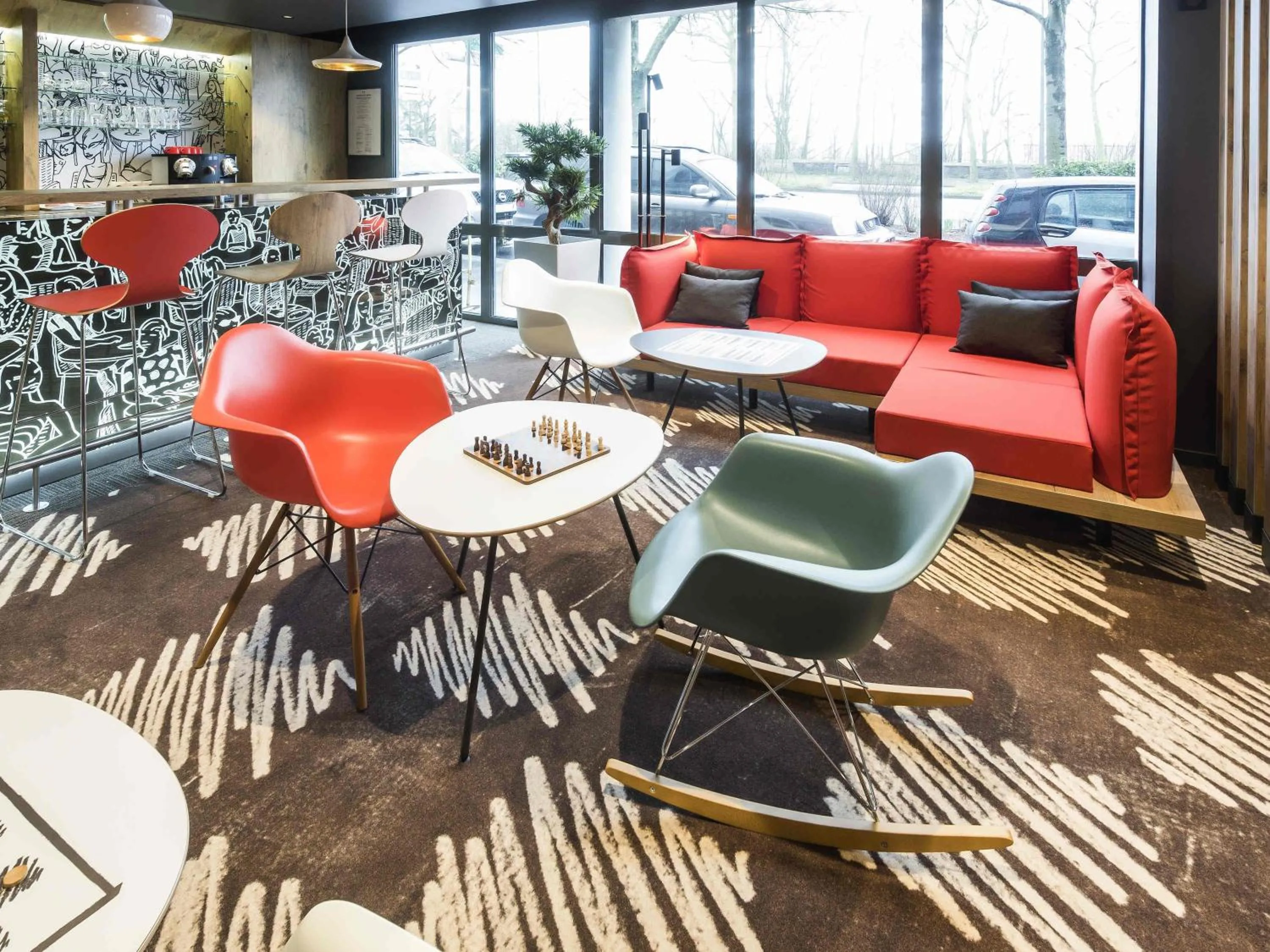 Lounge or bar in ibis Mulhouse Centre Filature