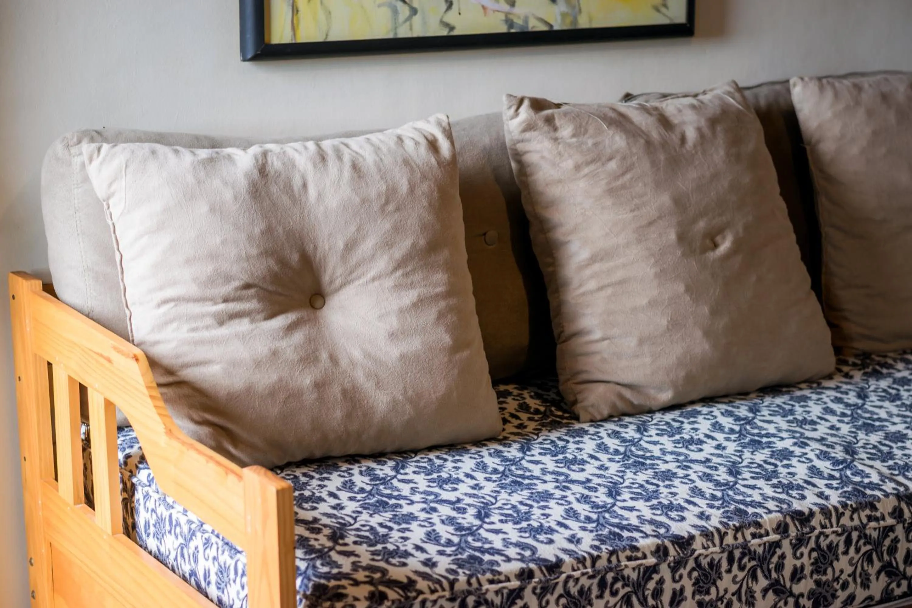 Living room, Bed in Flats Tartaruga Búzios