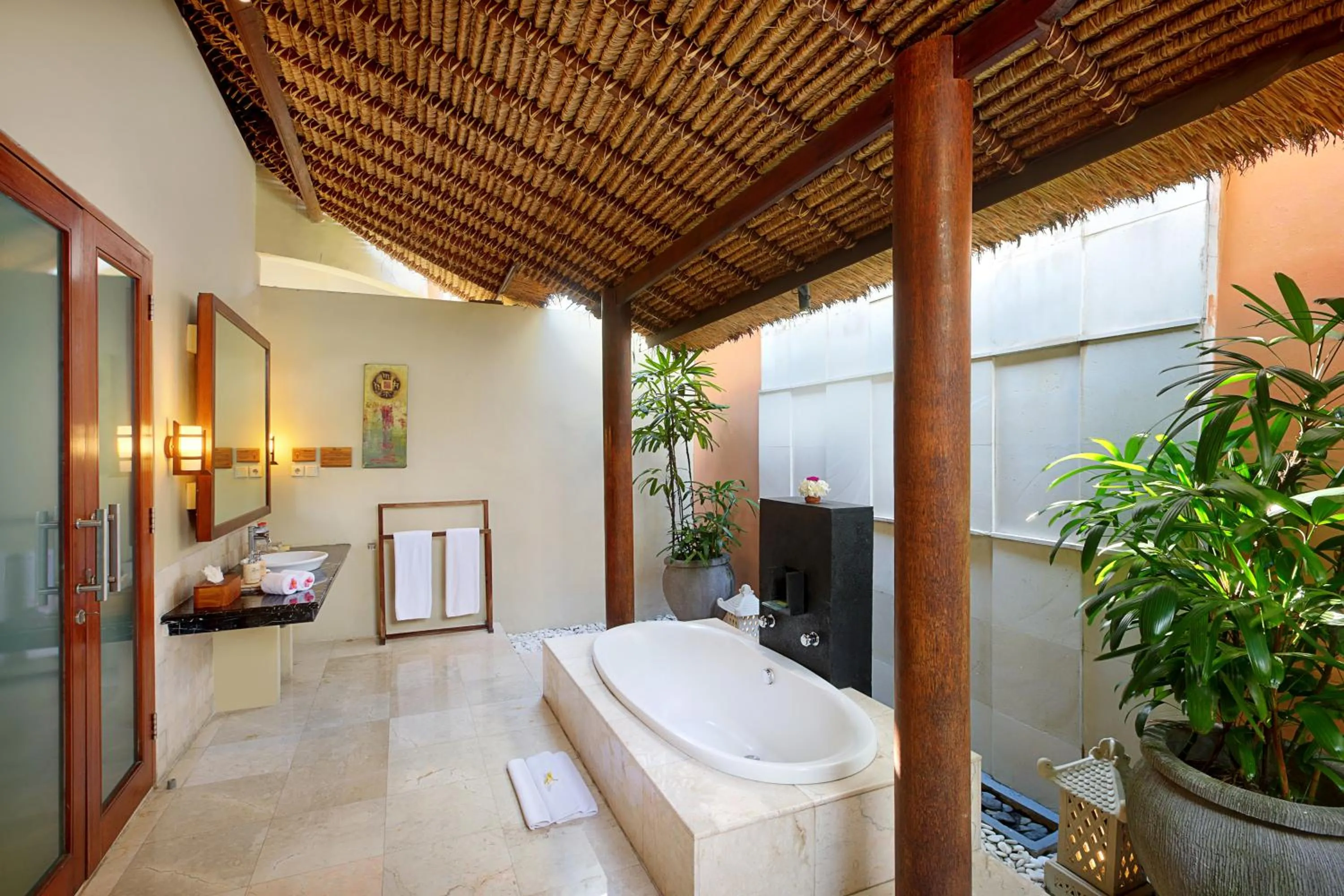 Area and facilities, Bed in Bhavana Private Villas