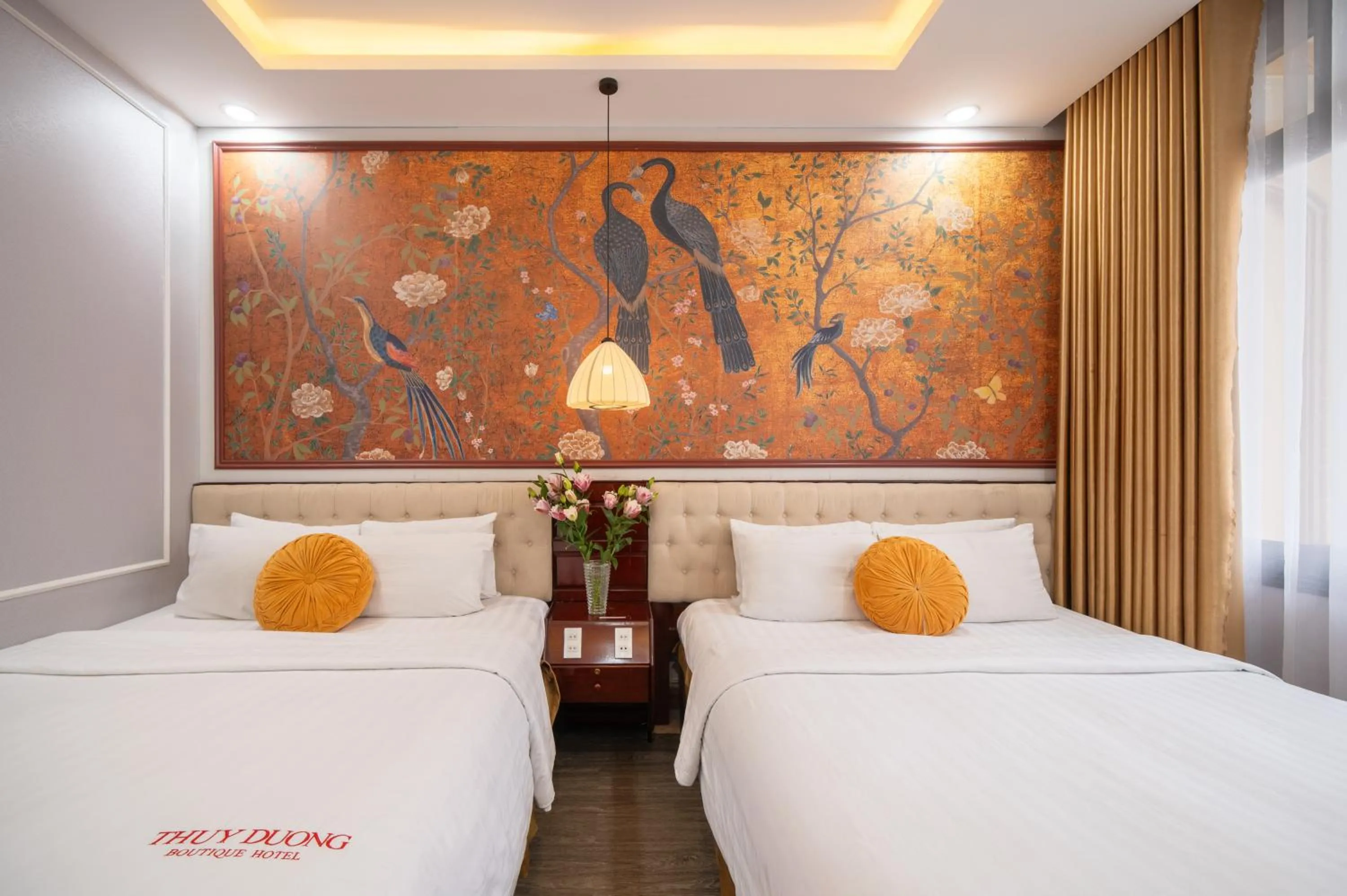 Bed in Thuy Duong Boutique Hotel Hue