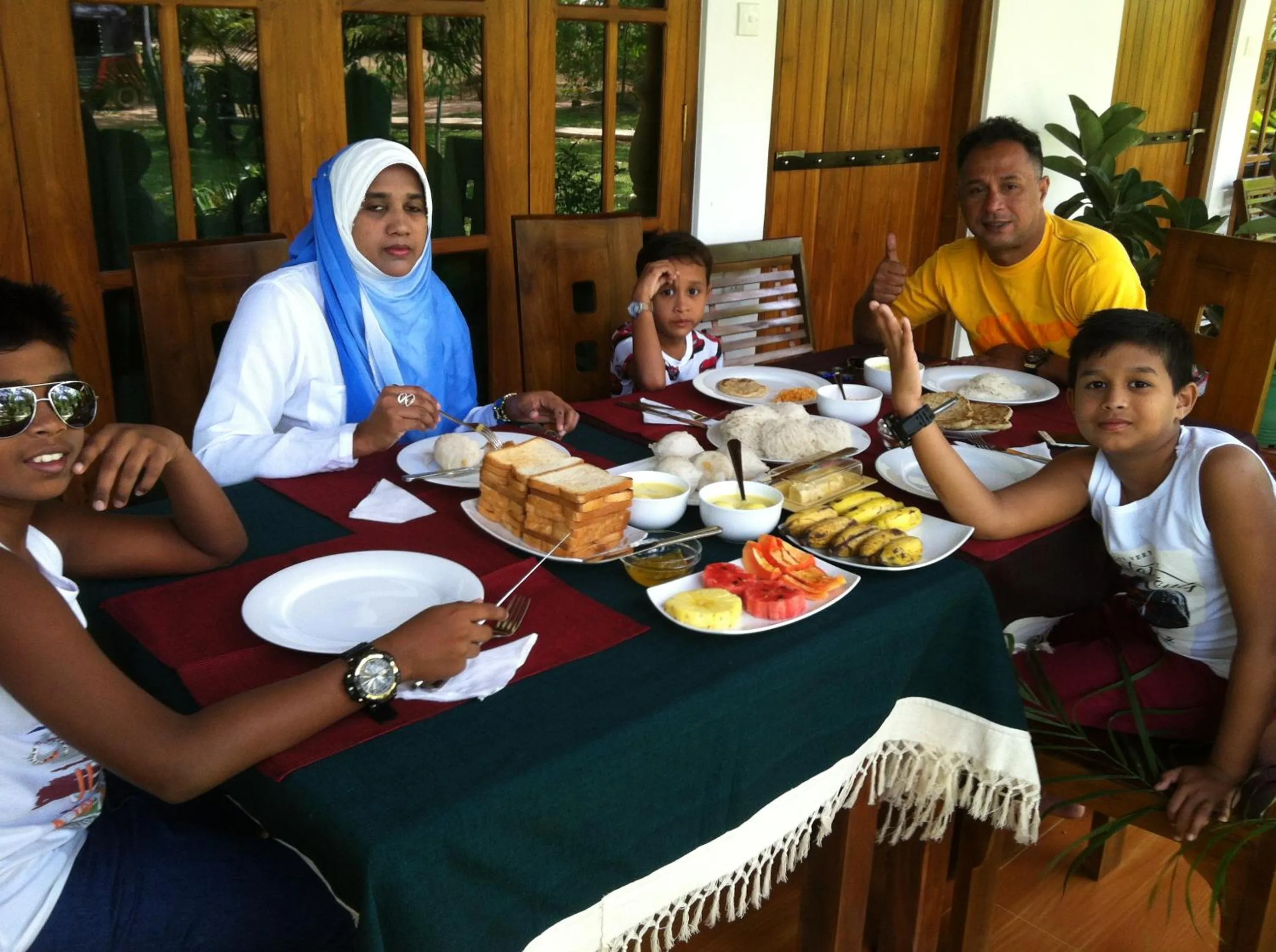 Asian breakfast in Sigiriya Ranasinghe Nature Villa & Cabana
