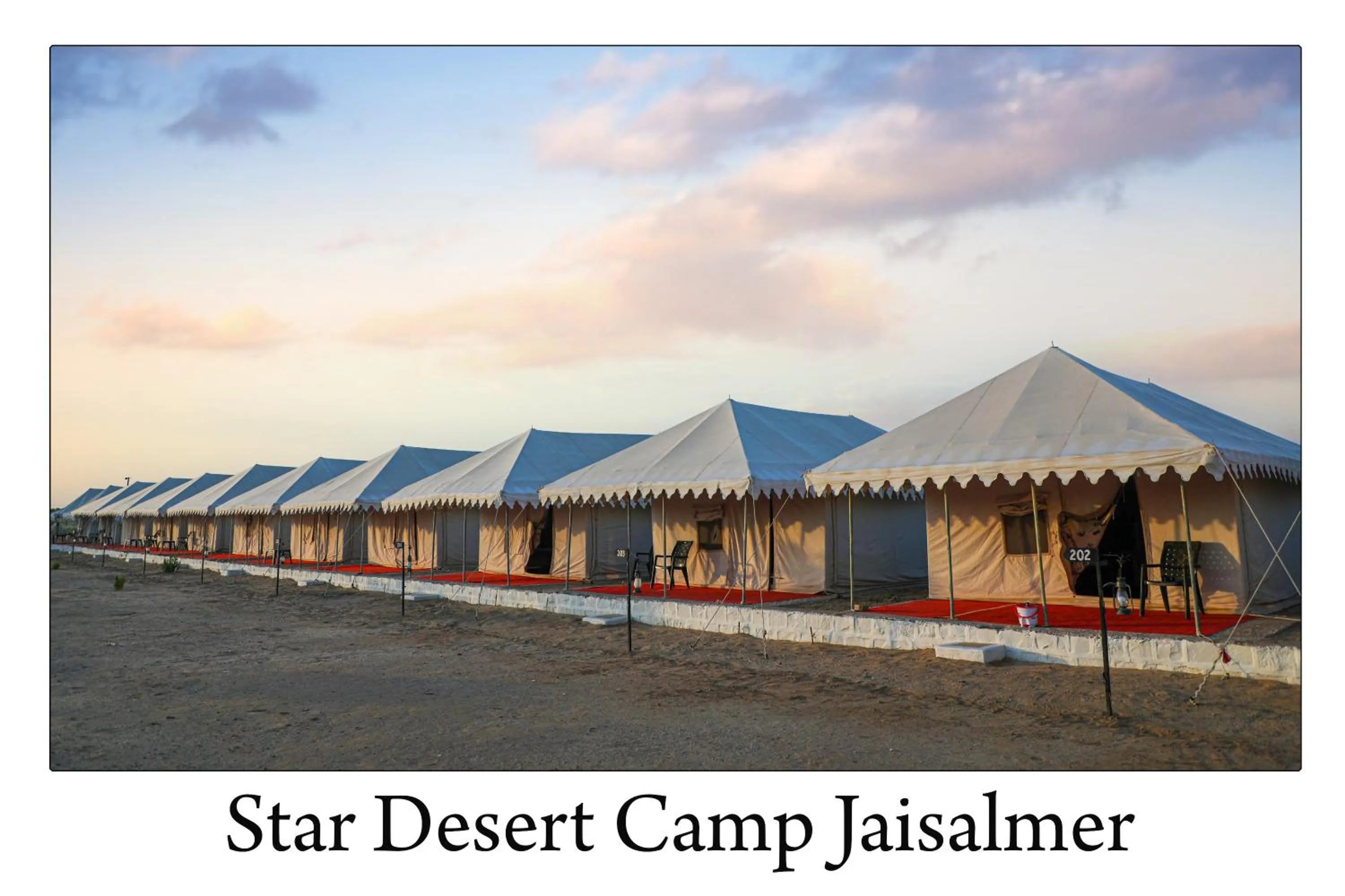 Sunset in Star Desert Camp Jaisalmer