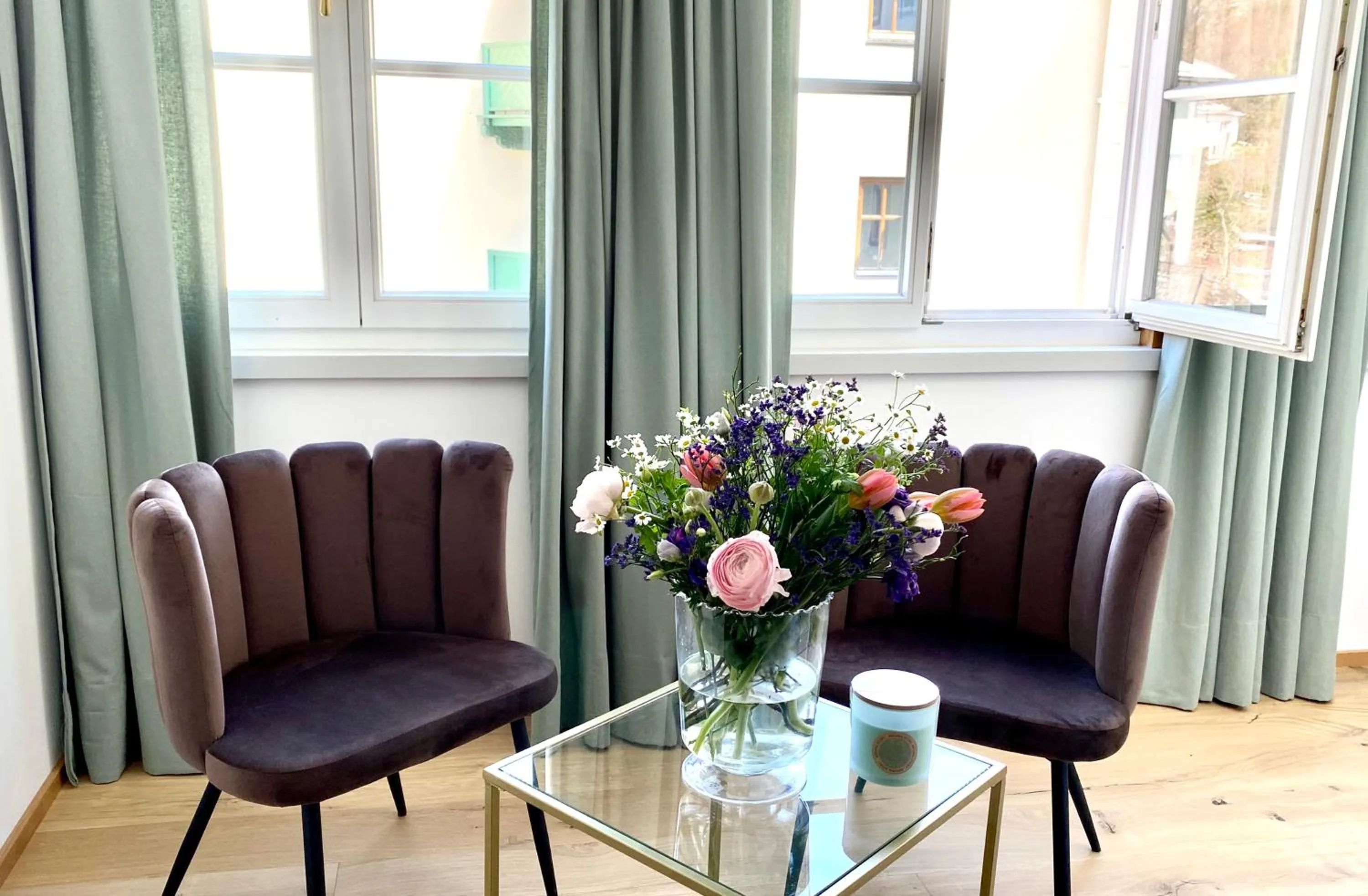 Seating area in Boutiquehotel Hubertushof