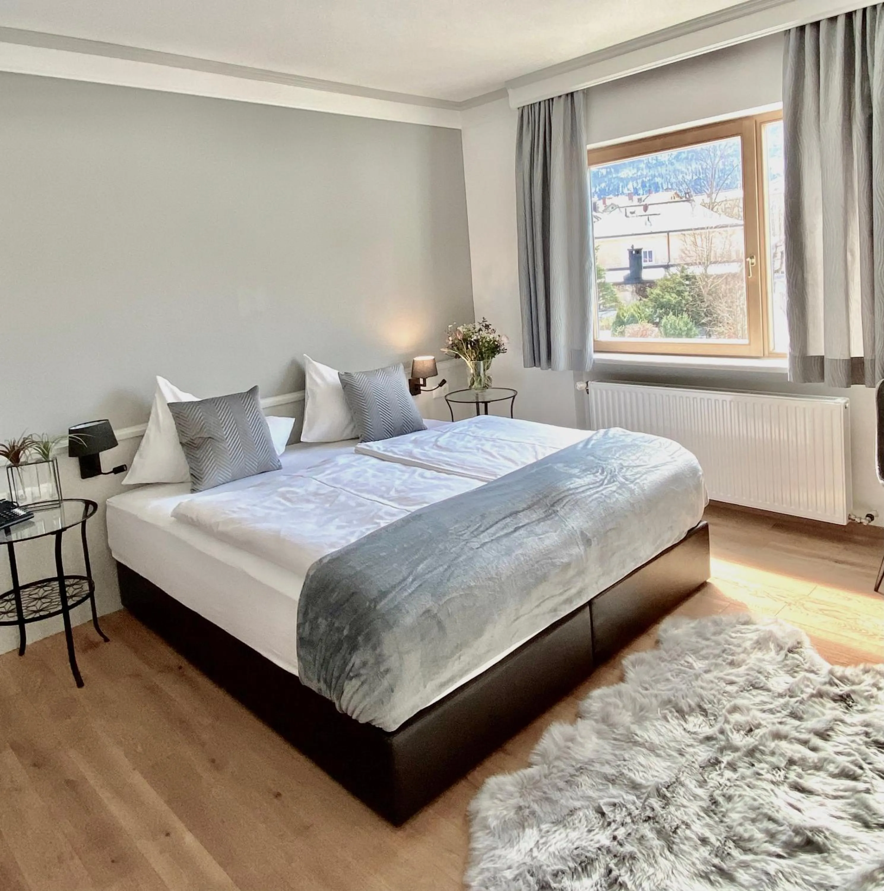 Bed in Boutiquehotel Hubertushof