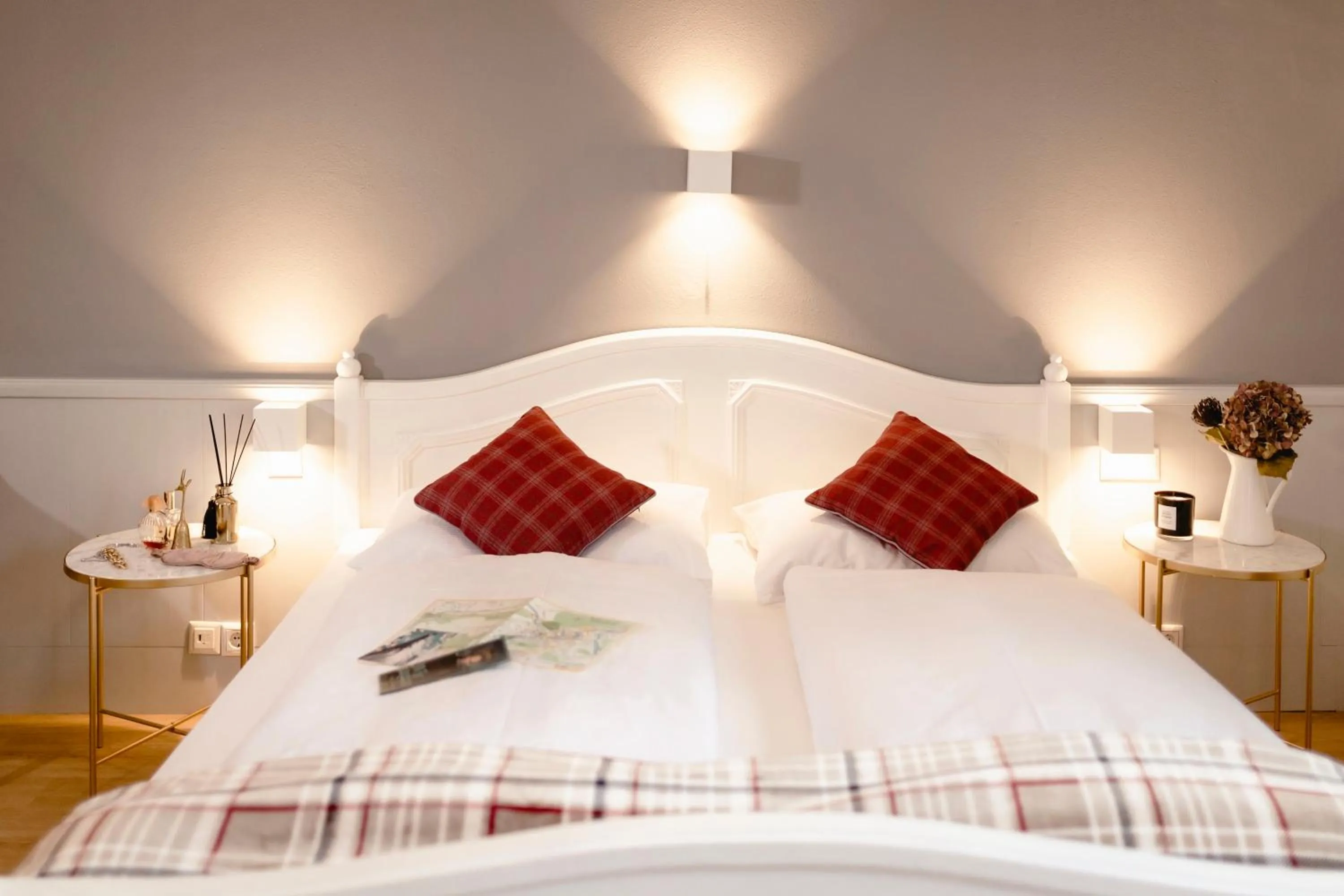 Bed in Boutiquehotel Hubertushof