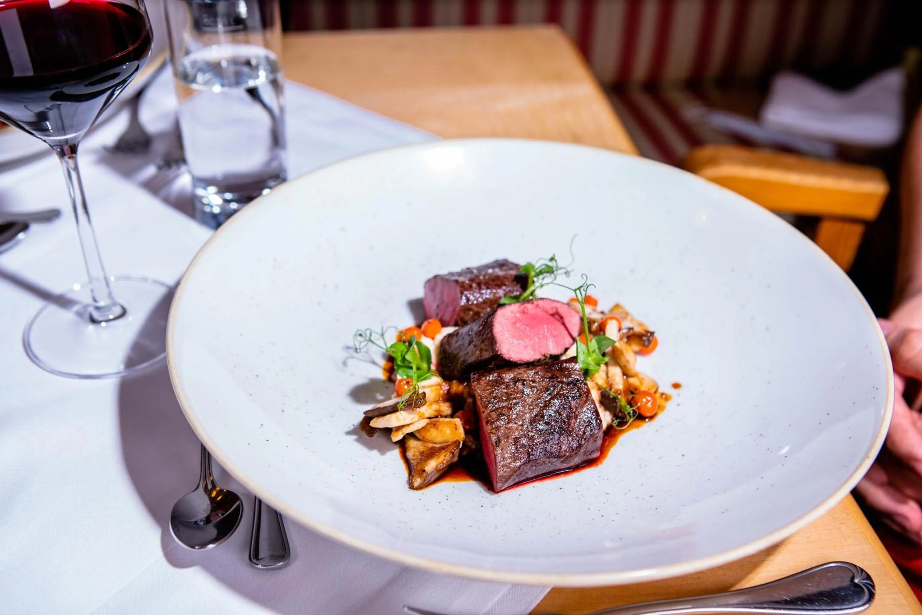 Restaurant/places to eat in Boutiquehotel Hubertushof