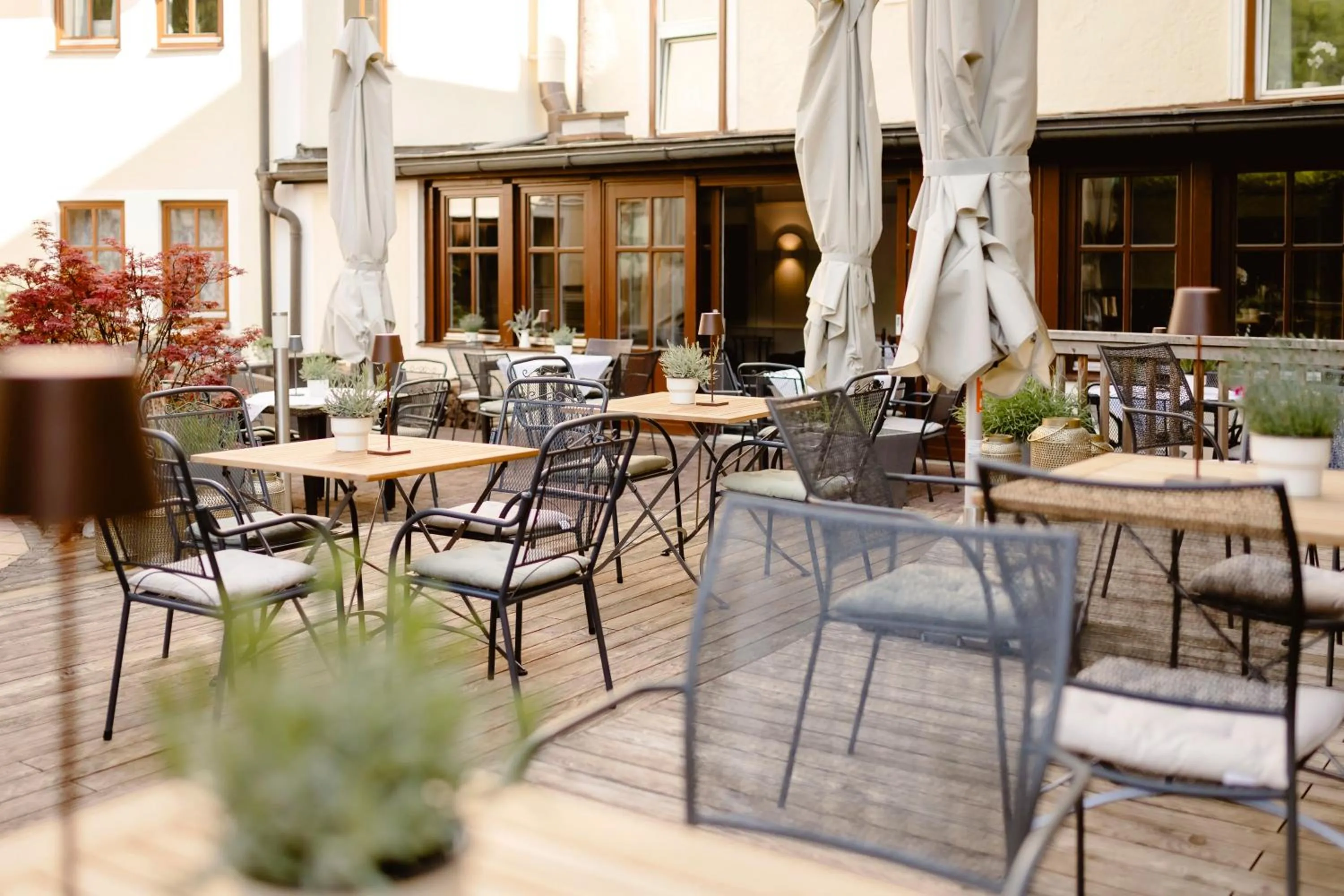 Patio in Boutiquehotel Hubertushof