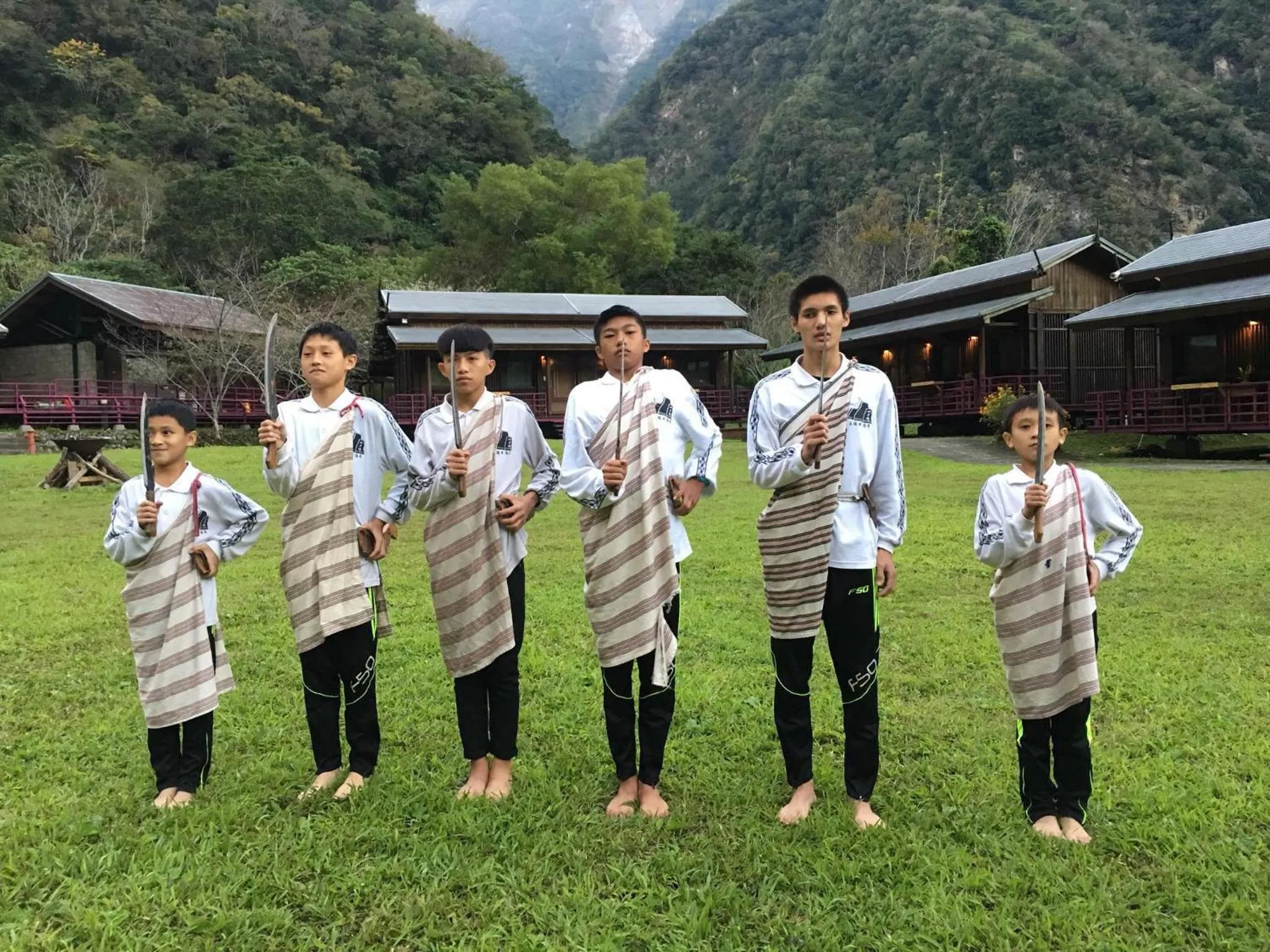 Staff, Family in Taroko Village Hotel
