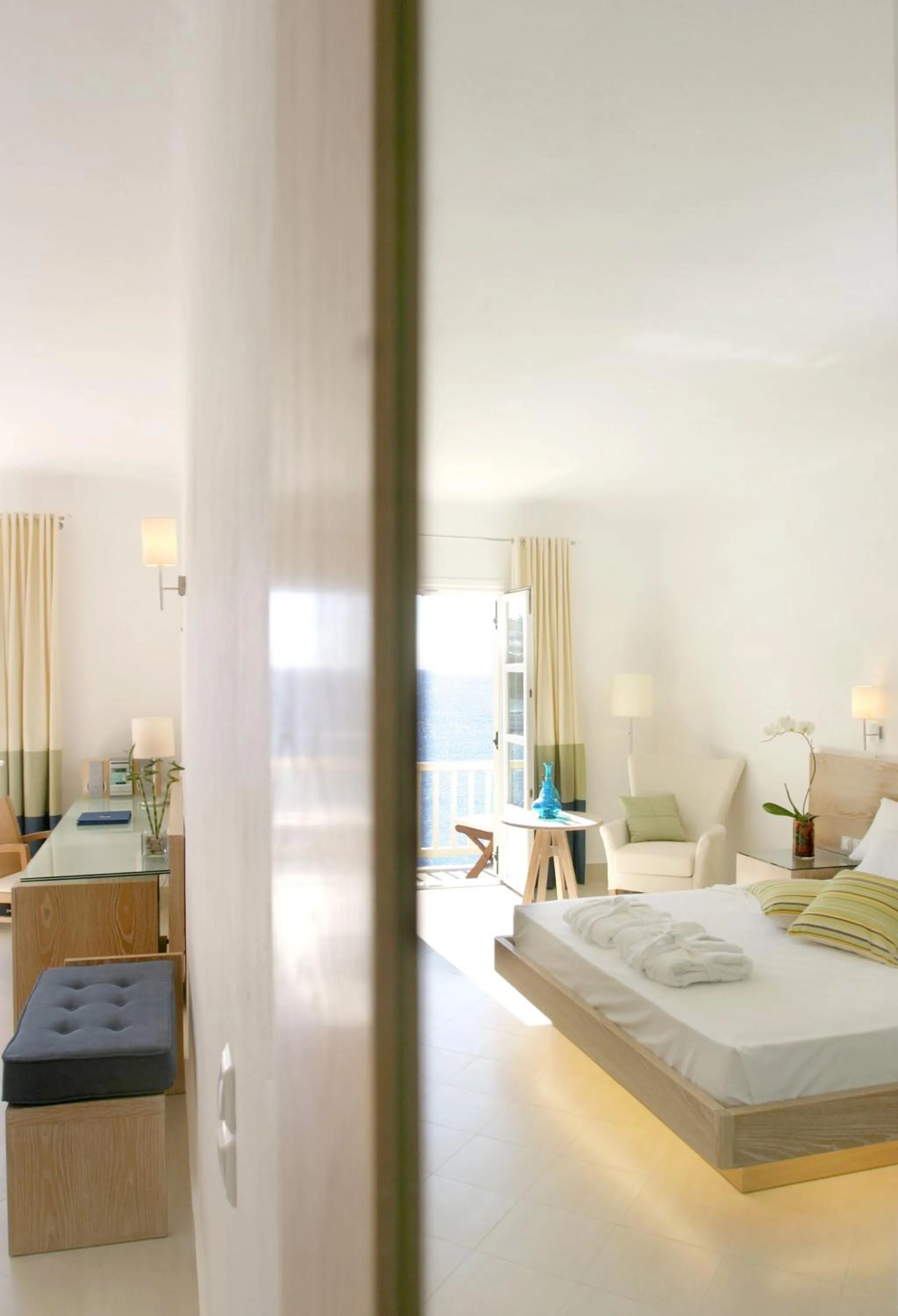 Bedroom, Bed in Petasos Beach Resort & Spa - Small Luxury Hotels of the World