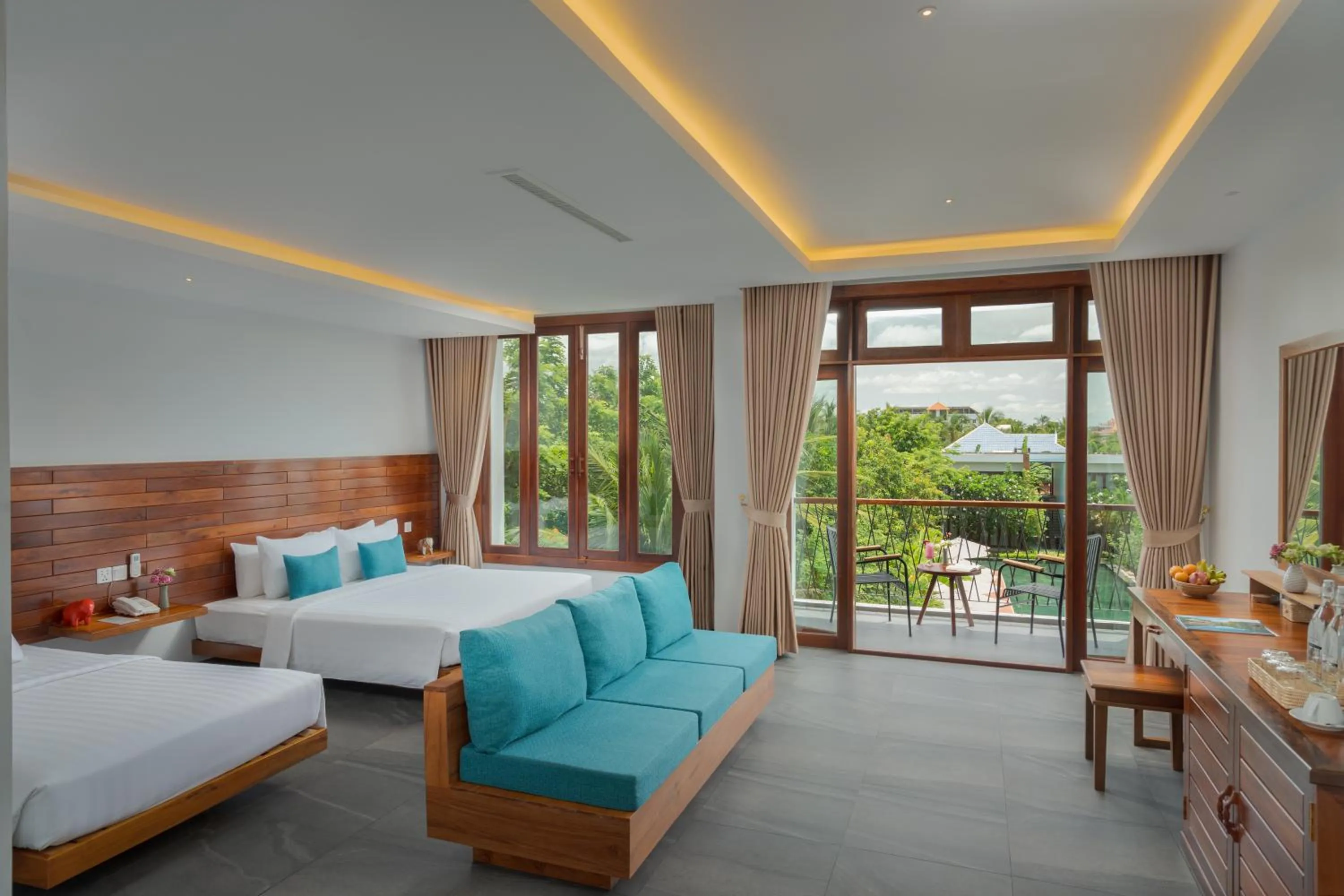 Balcony/Terrace, Bed in Khmer House Resort