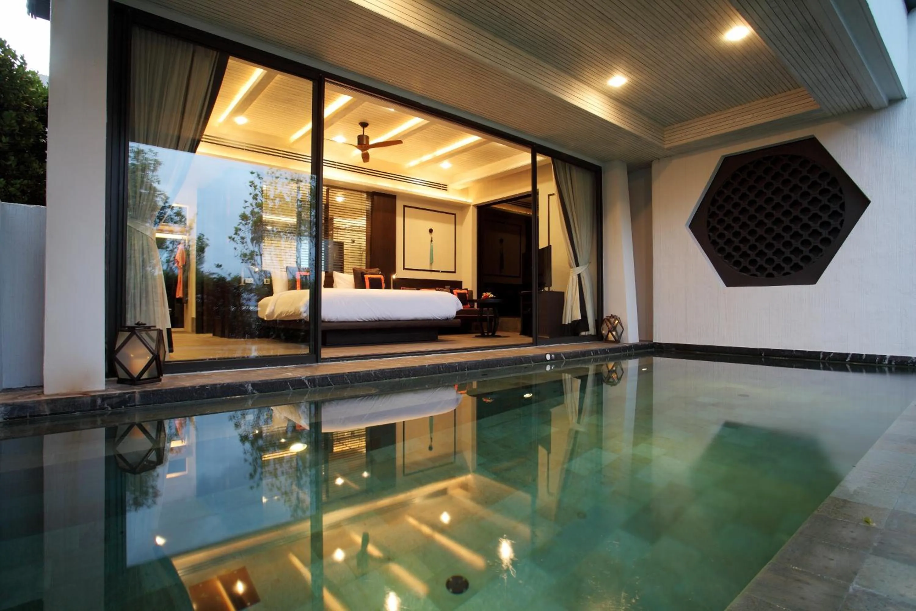 Decorative detail, Bed in Baba Beach Club Natai Luxury Pool Villa Hotel by Sri panwa - SHA Plus