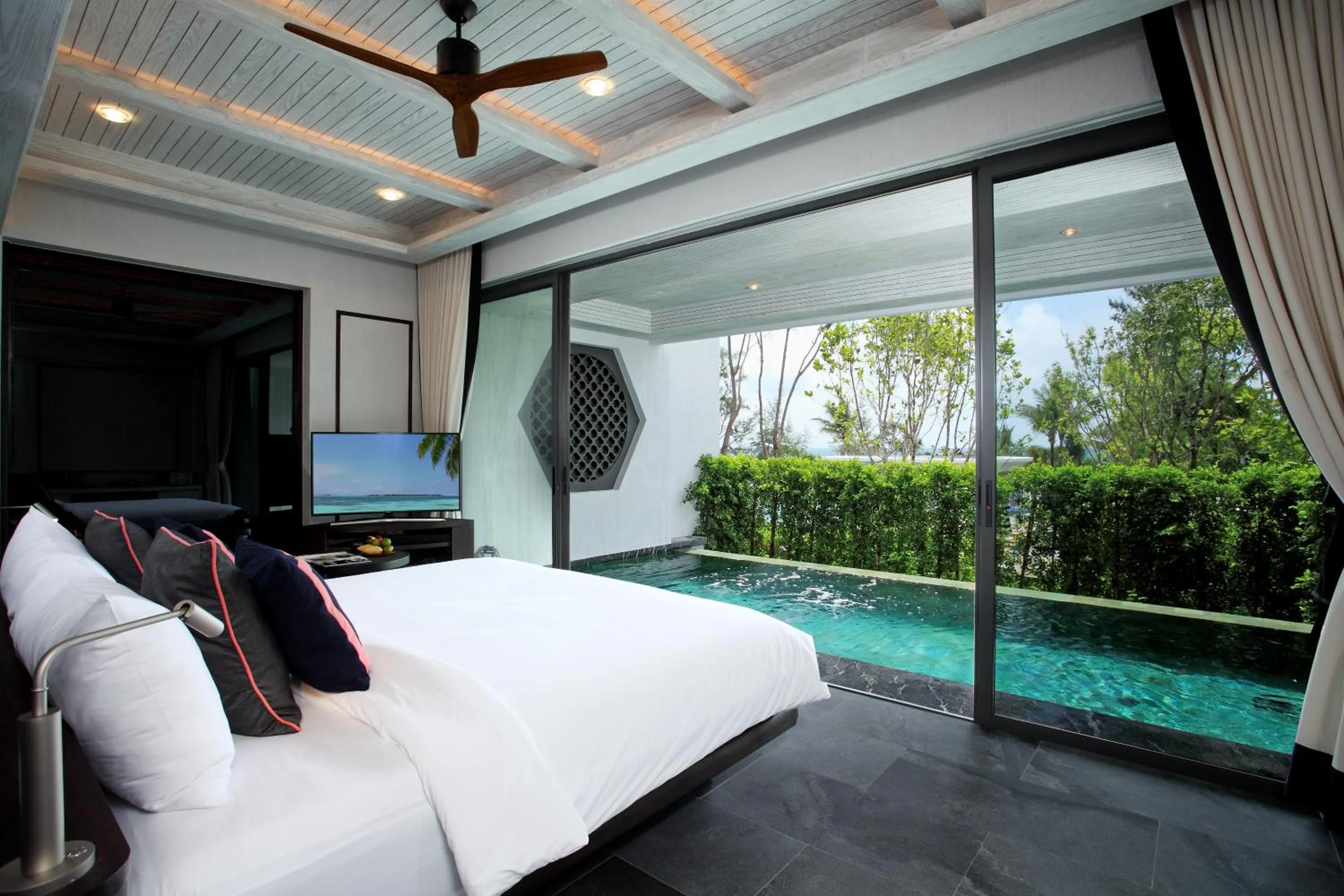 Bedroom, Bed in Baba Beach Club Natai Luxury Pool Villa Hotel by Sri panwa - SHA Plus