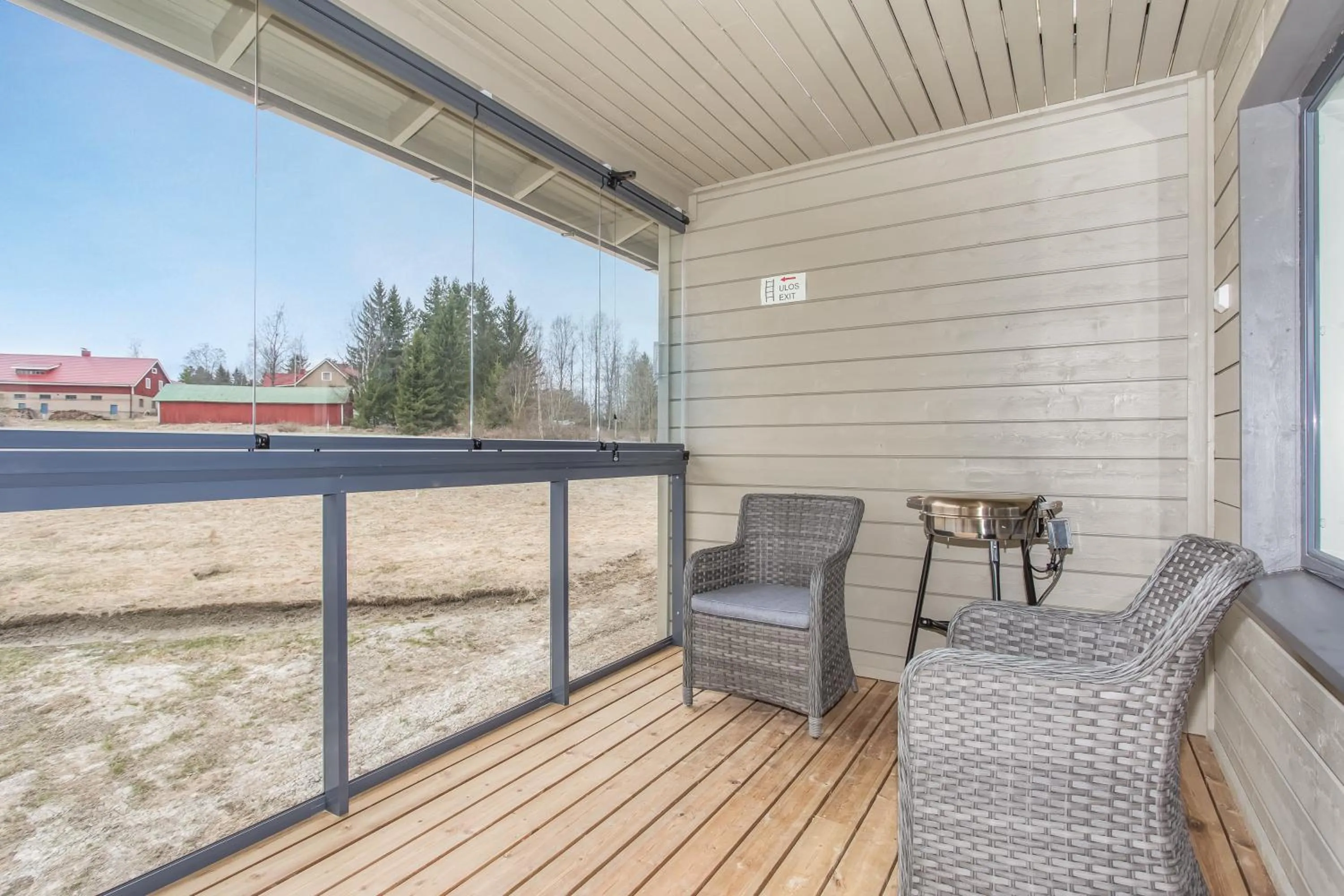 Balcony/Terrace in Holiday Club Himos Superior Apartments