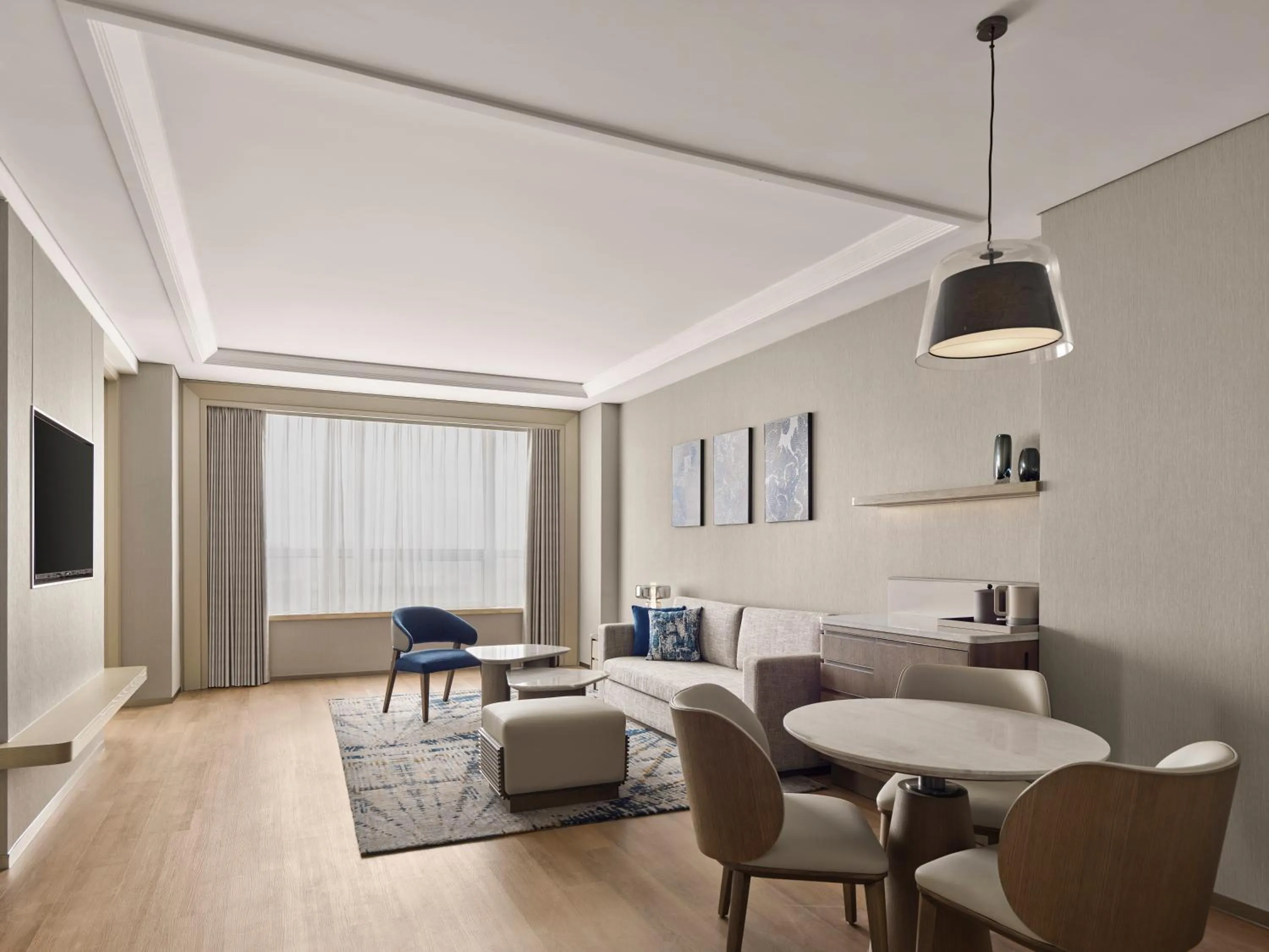 Photo of the whole room in Shanghai Marriott Hotel Yangpu Riverside