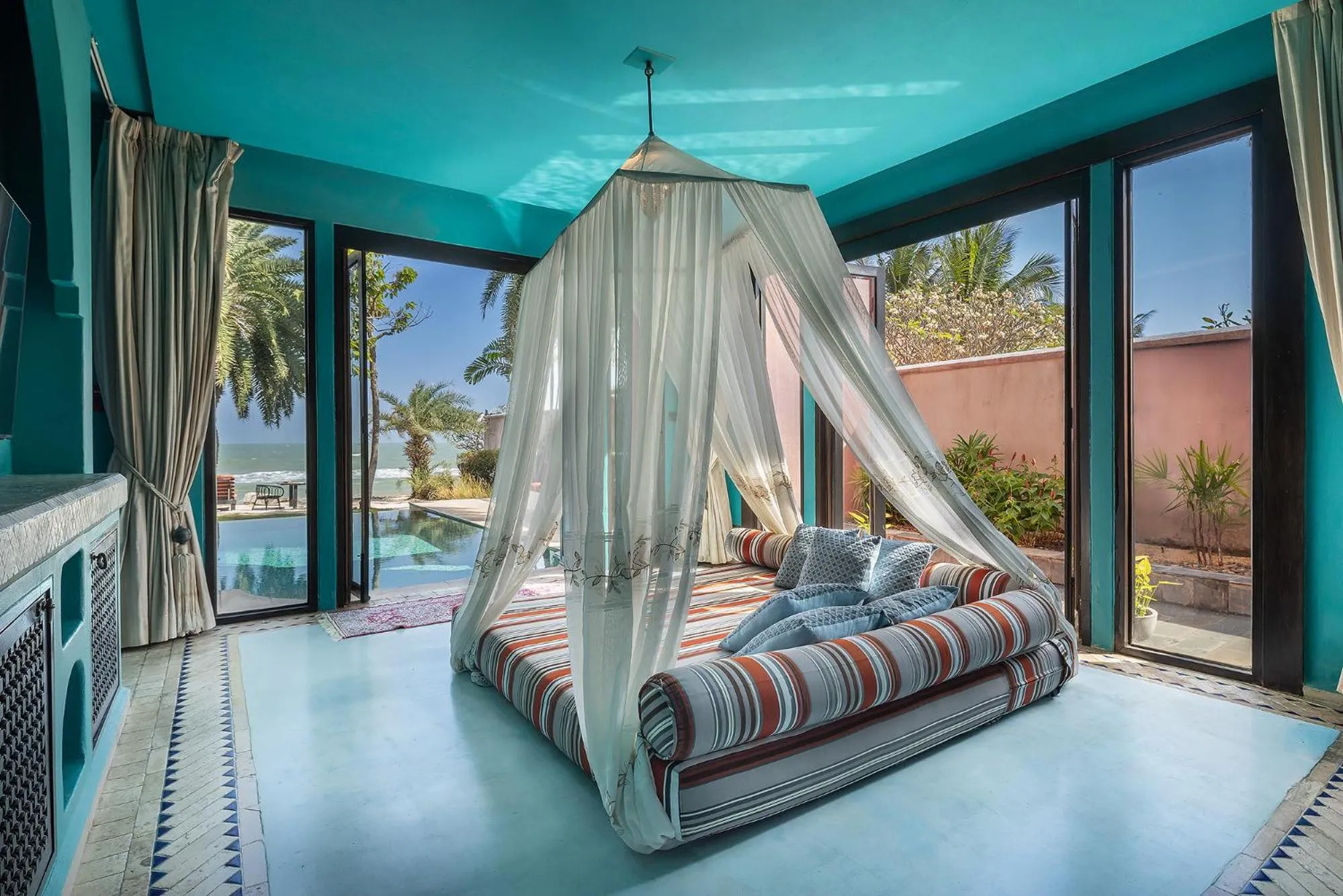 View (from property/room), Bed in Villa Maroc Resort