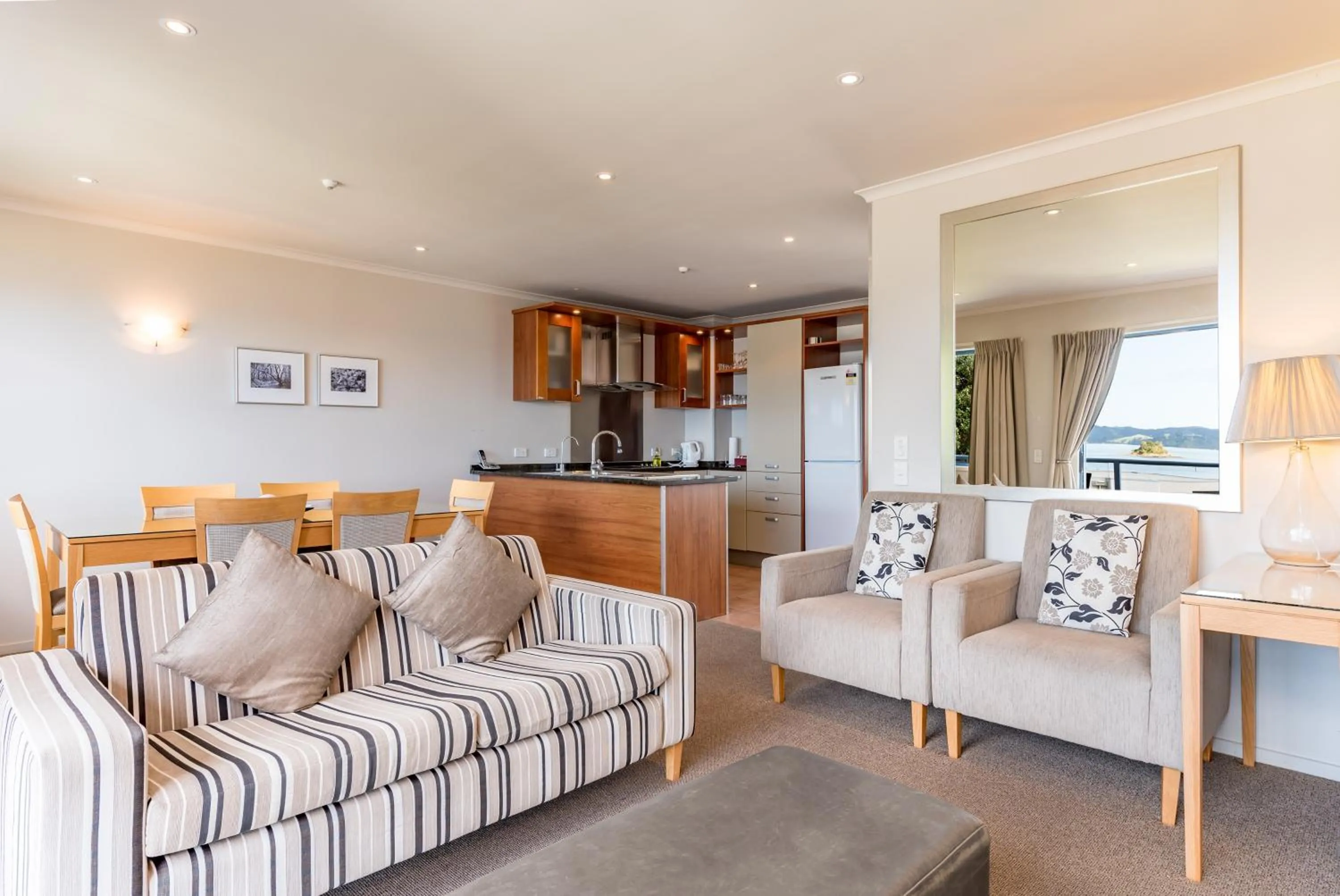 Living room in Blue Pacific Apartments