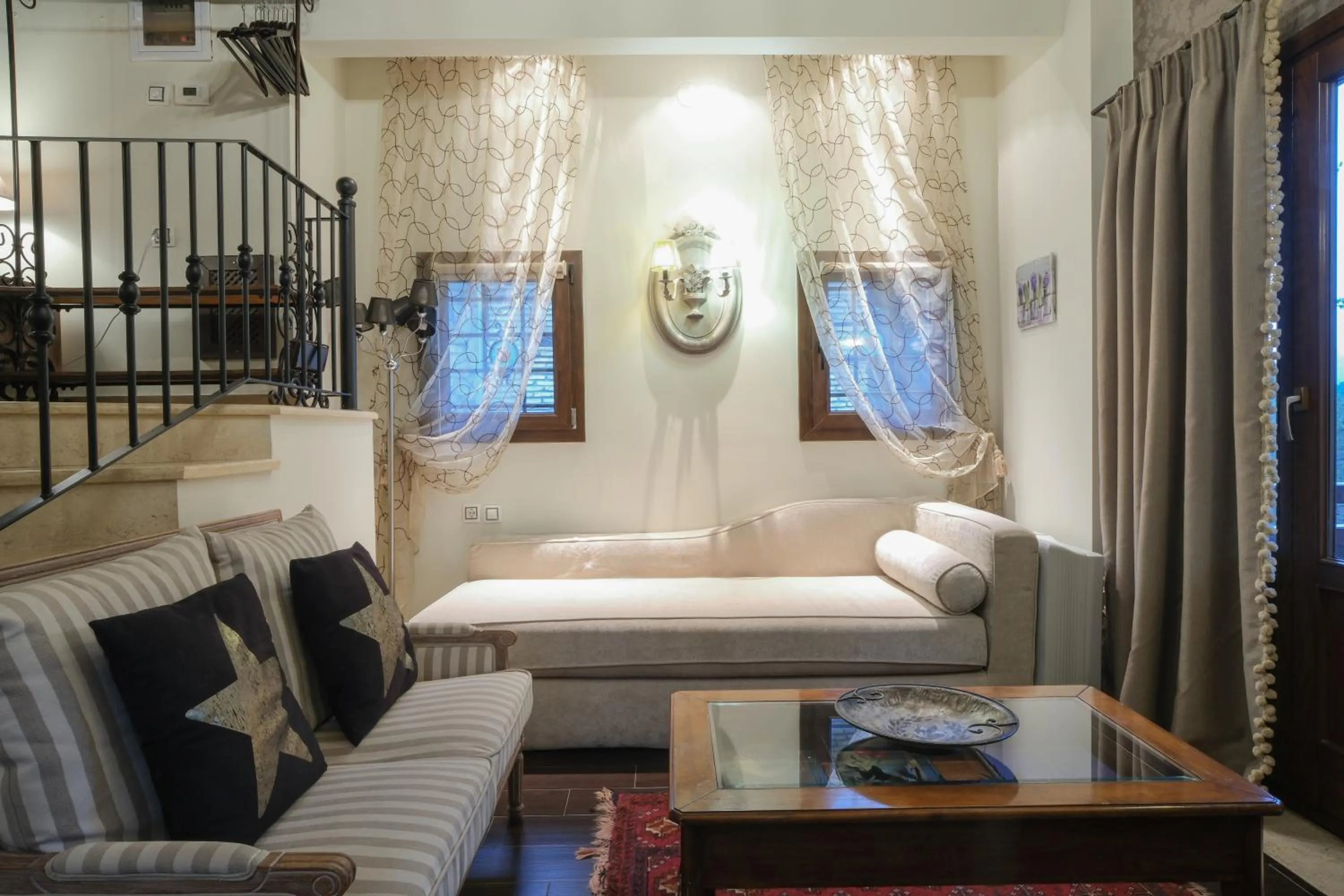 Seating area, Bed in Pindos Resort