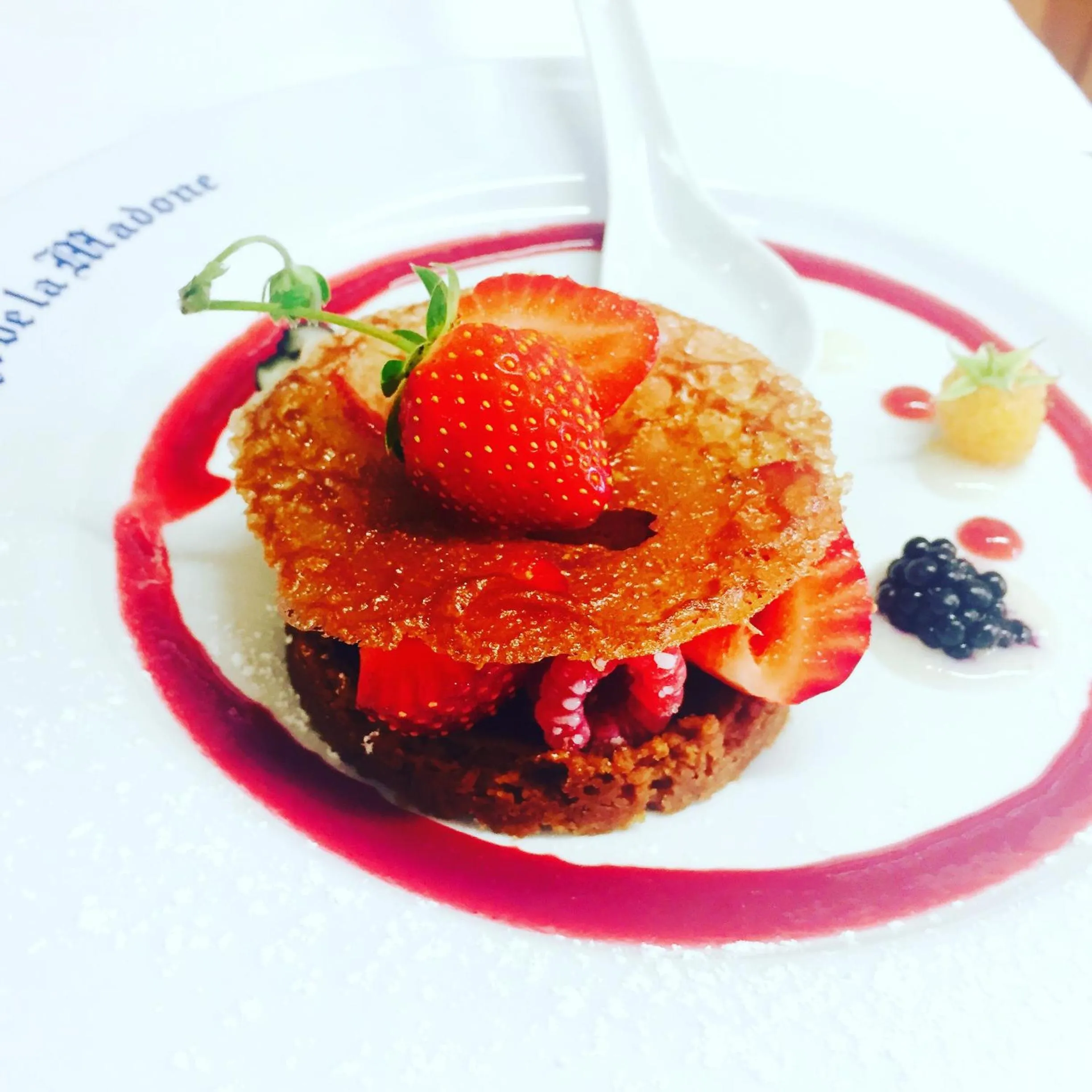 Food close-up in Auberge De La Madone