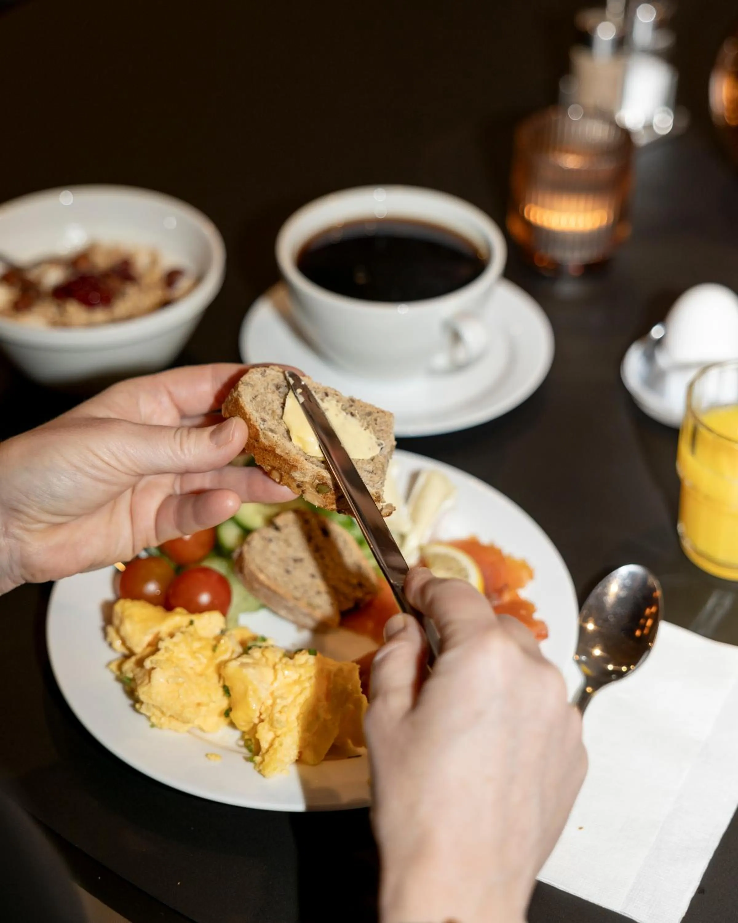 Buffet breakfast in Hotel Noreg