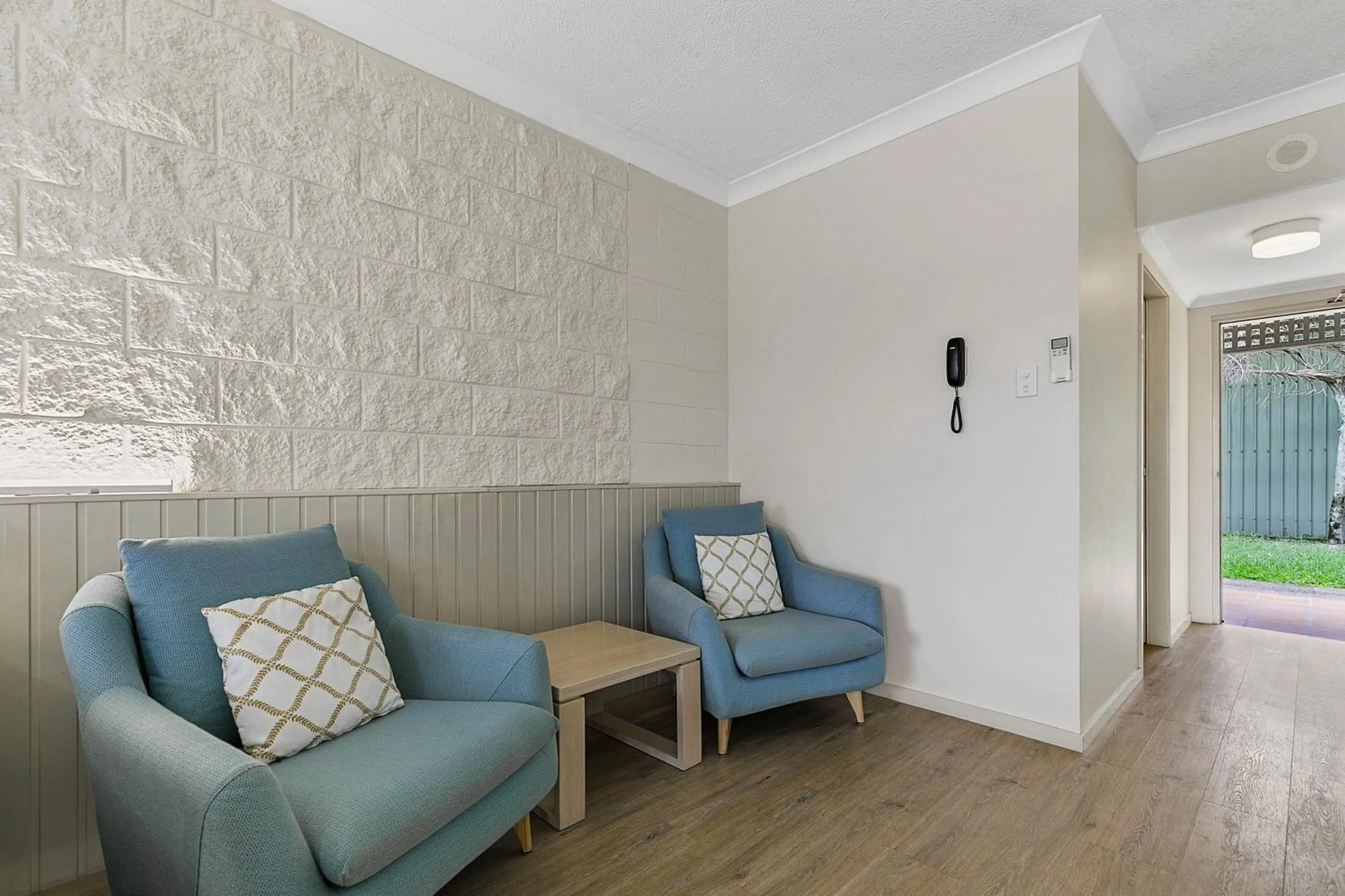 Seating area in K'gari Beach Resort