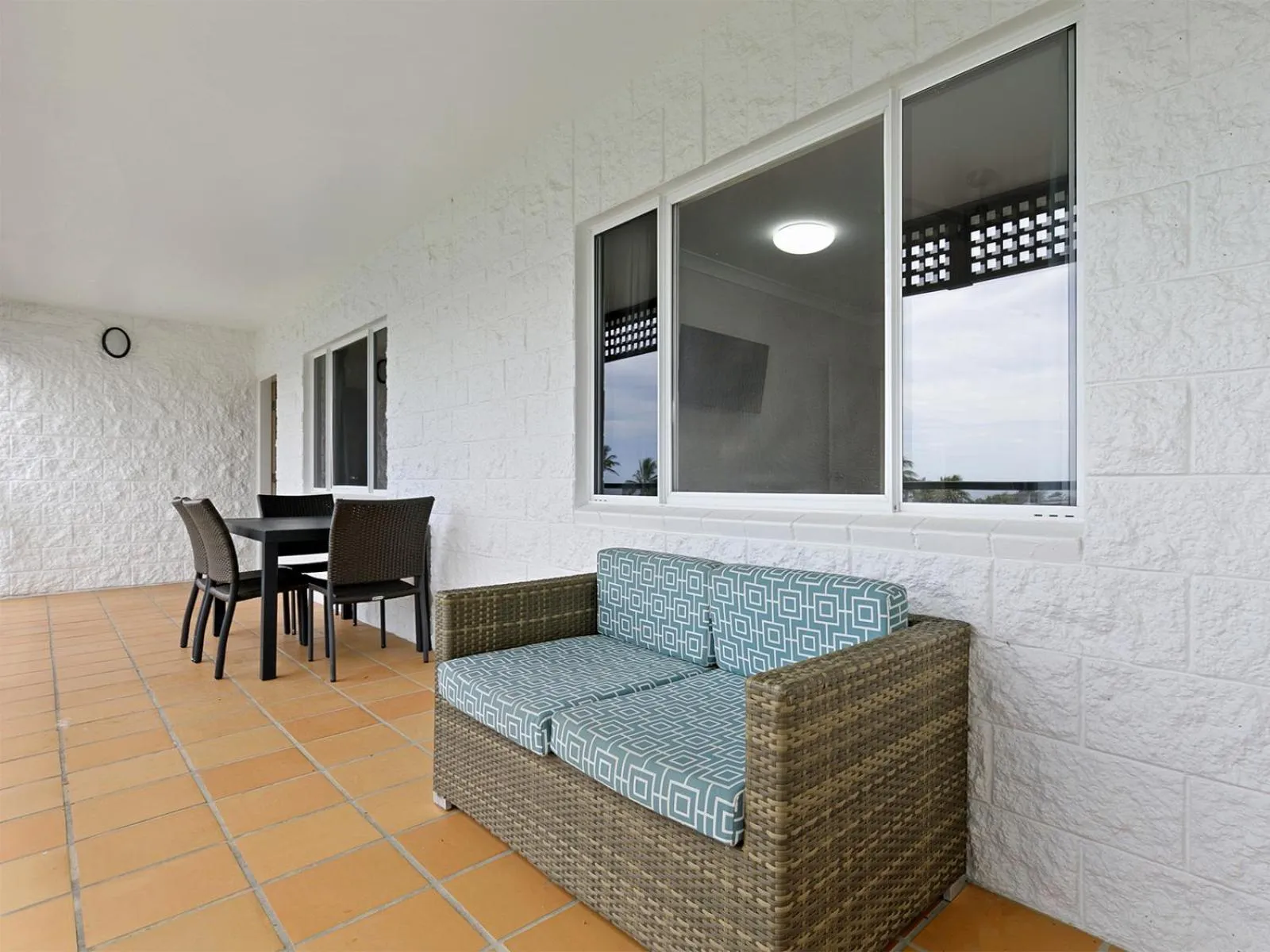 Patio in K'gari Beach Resort