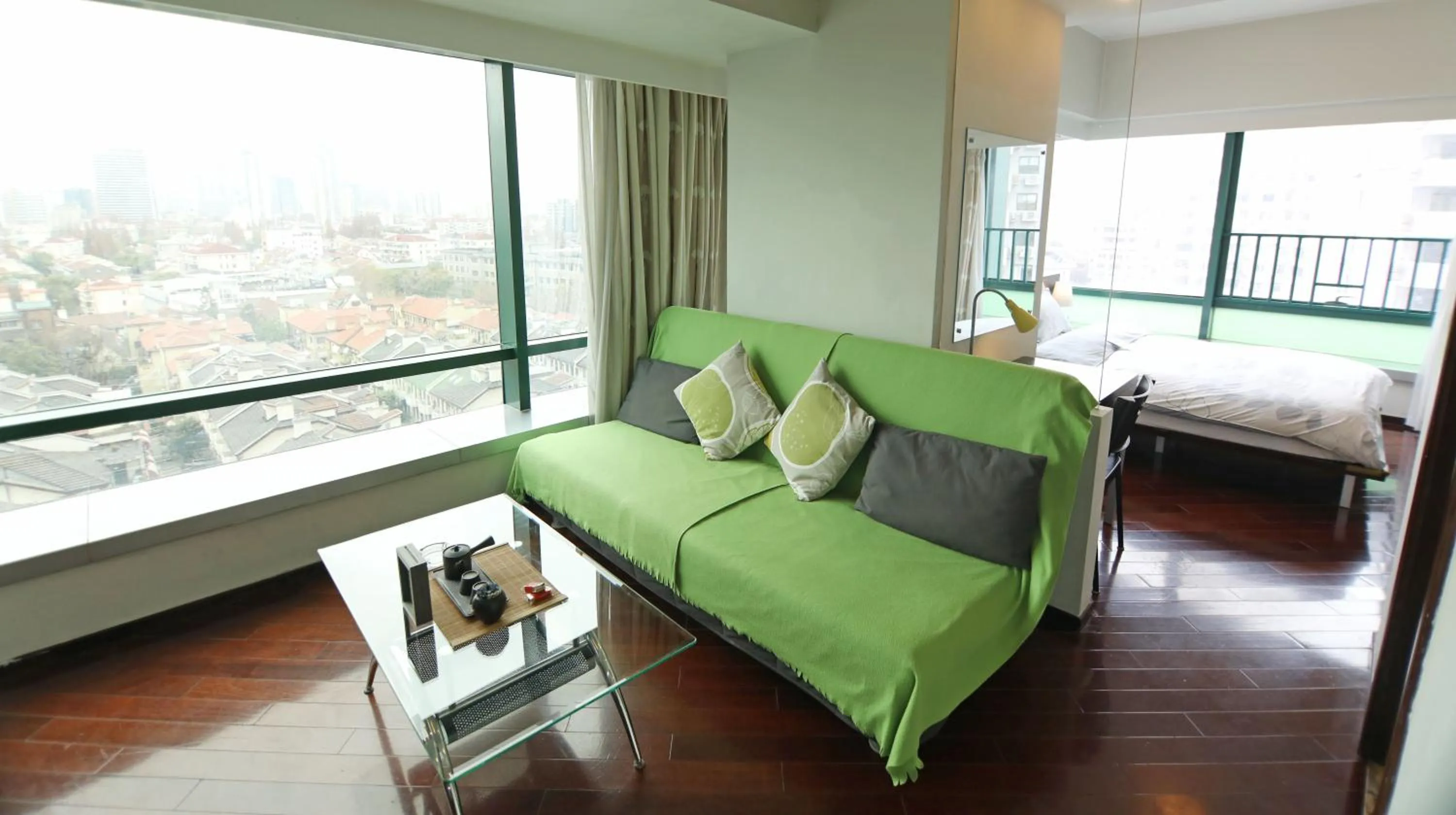 Bed in Shanghai Cosmo World Union Service Apartment