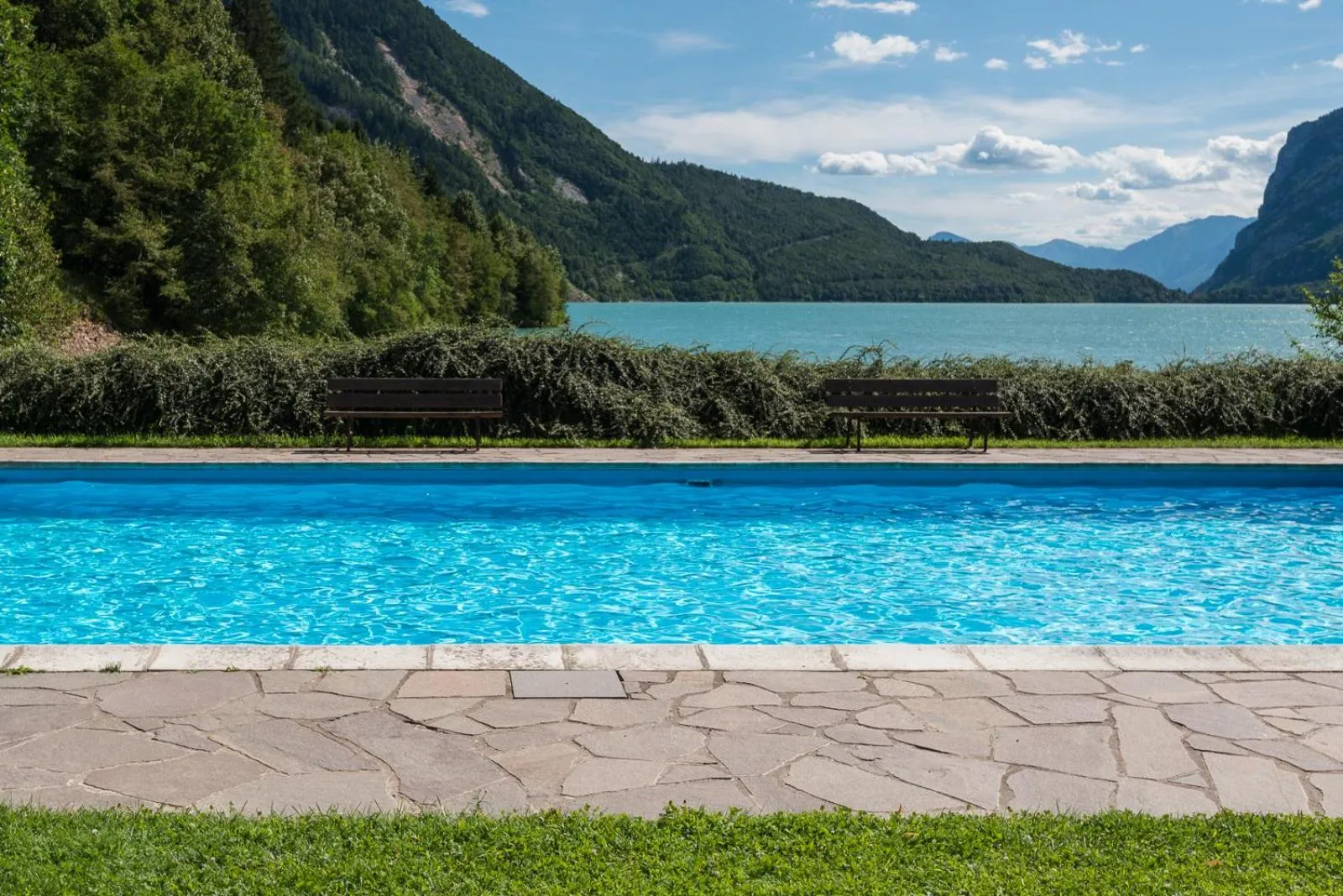 Swimming pool in Grand Hotel Molveno