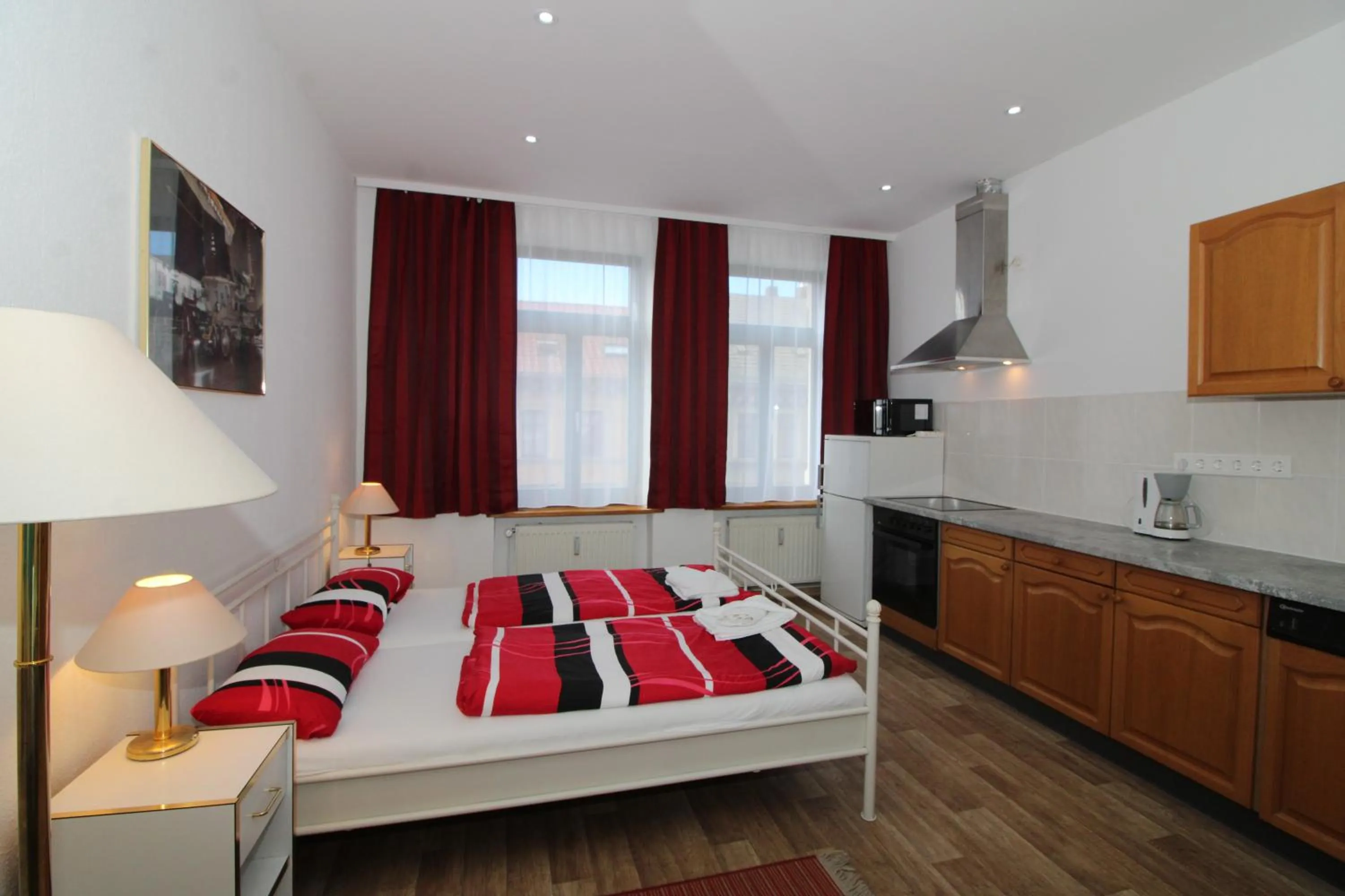 Decorative detail, Bed in Space Hotel im Campus der JvP Schule