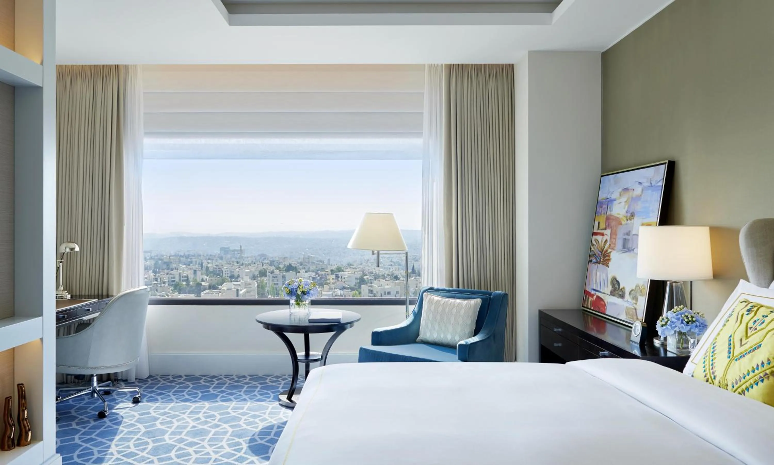 View (from property/room), Bed in Fairmont Amman