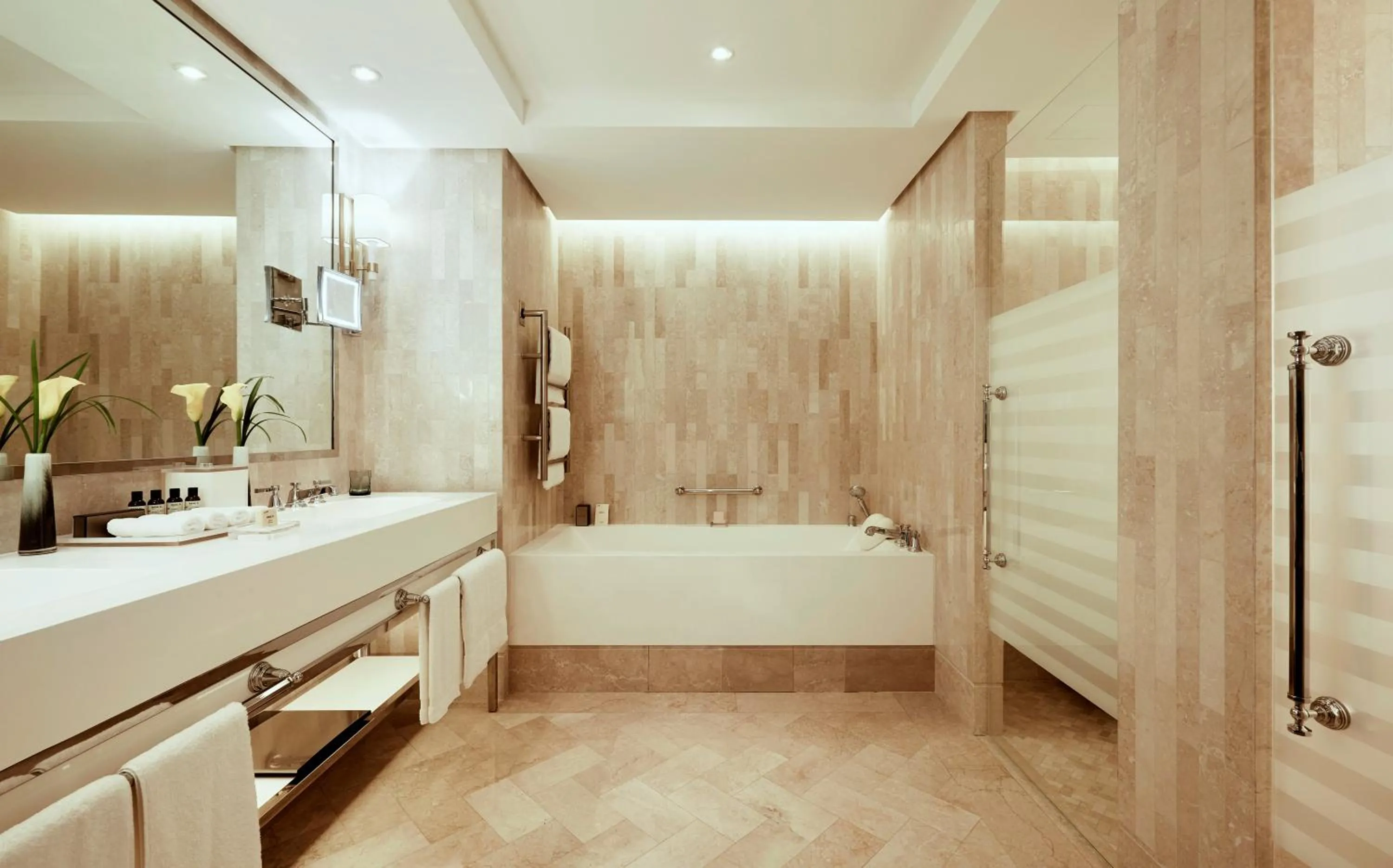Shower, Bed in Fairmont Amman
