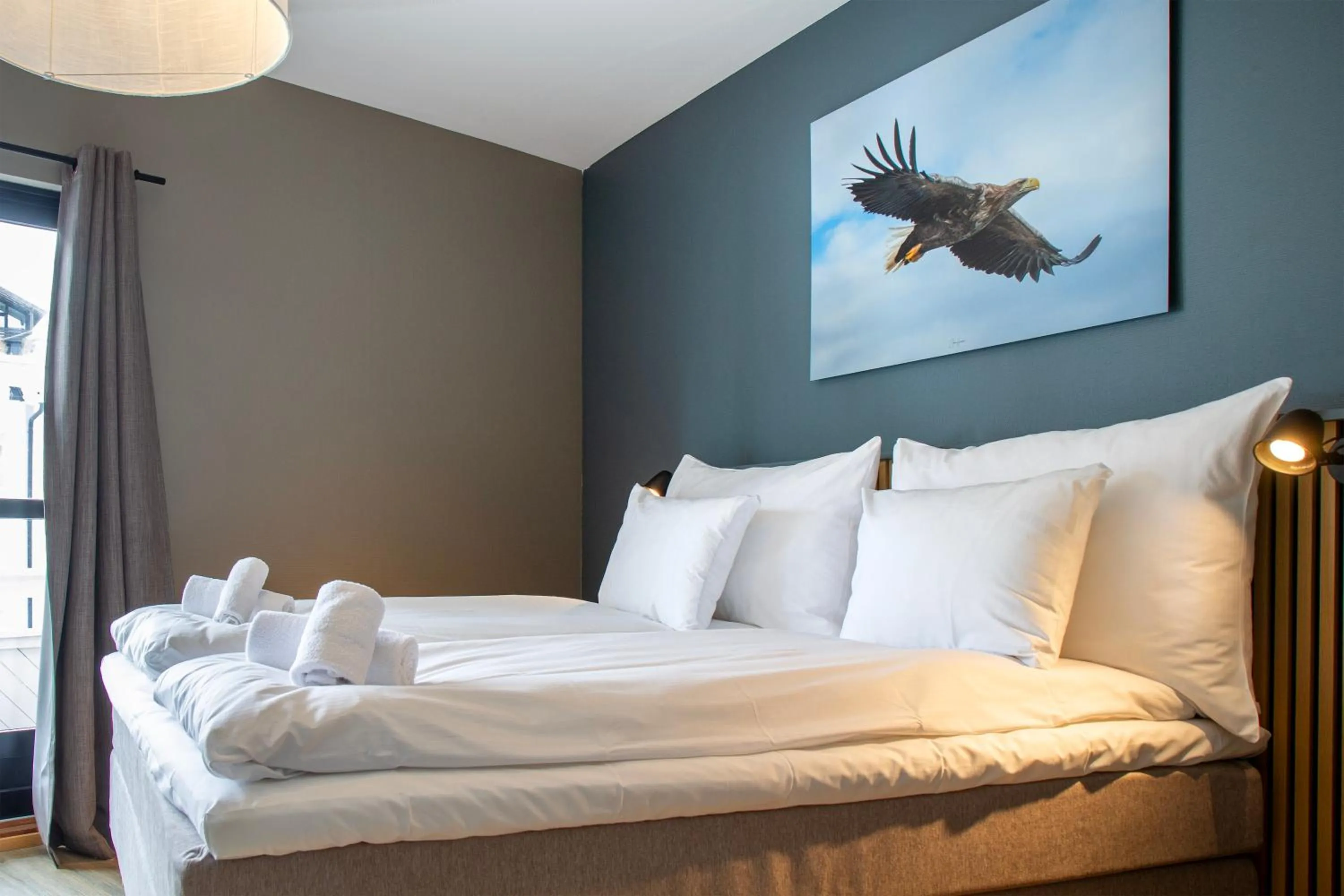 Bed in Nordis Hotel Lofoten