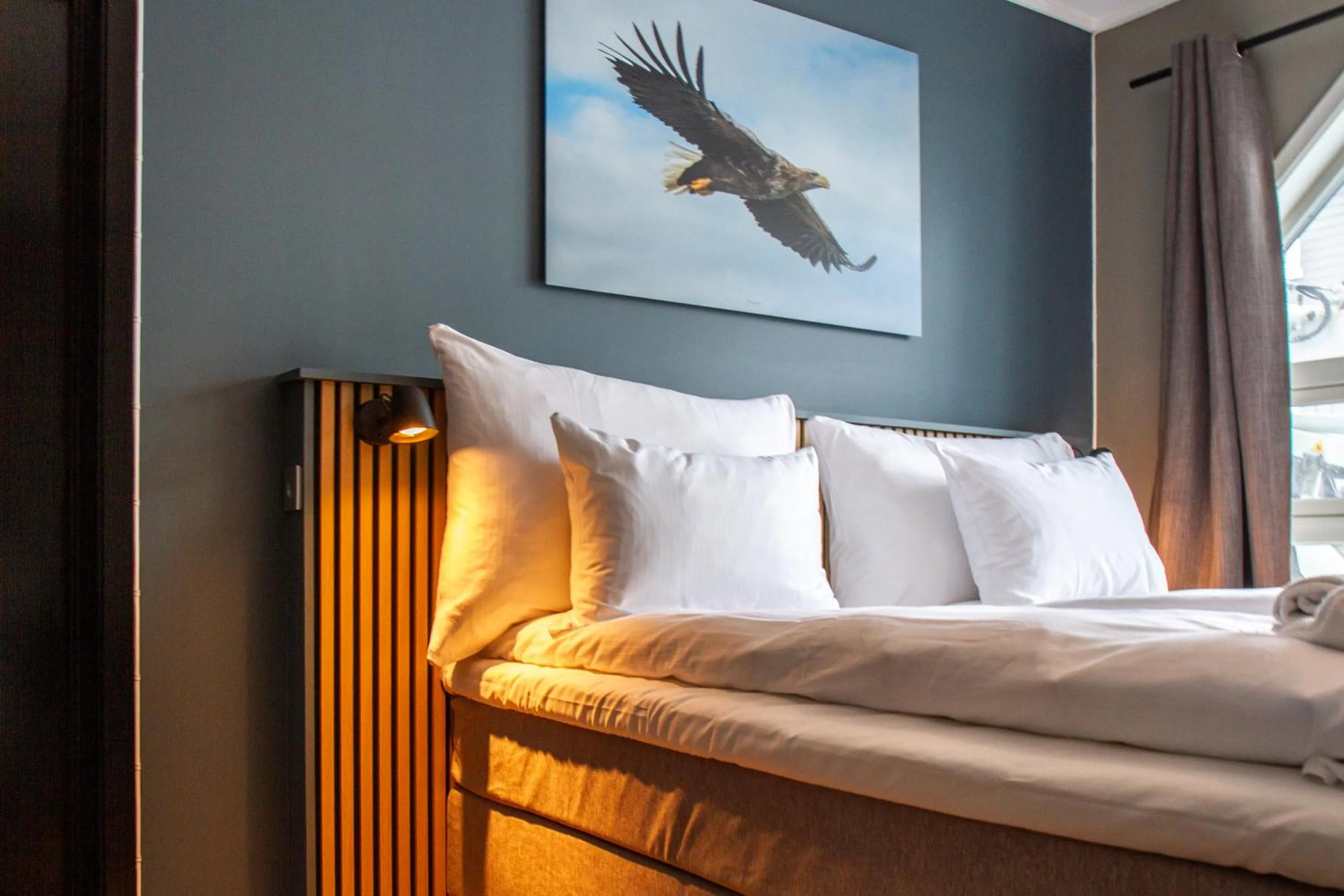 Bed in Nordis Hotel Lofoten