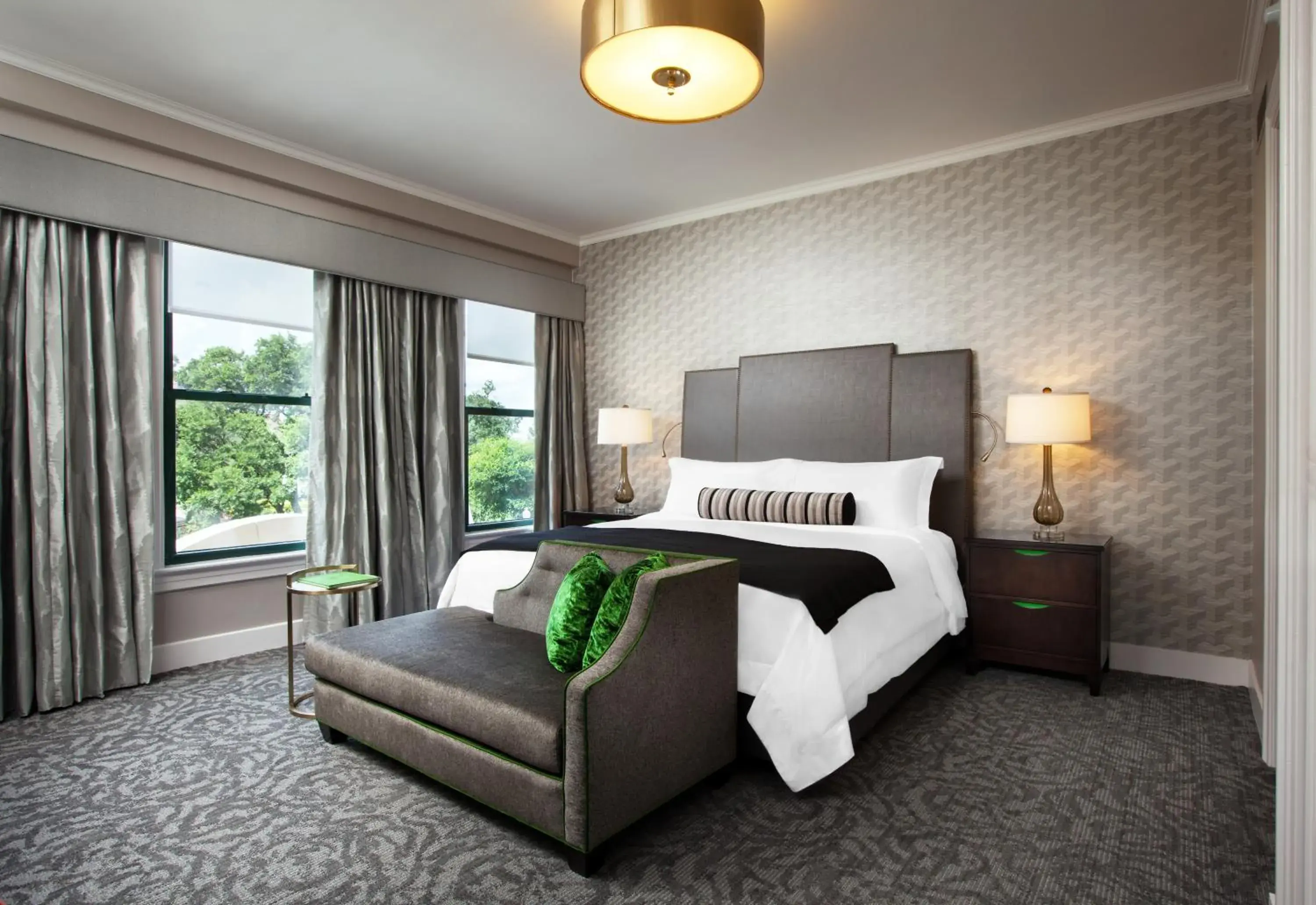 Guest room, 1 King, Garden view in The St. Anthony, a Luxury Collection Hotel, San Antonio Guest room, 1 King, Garden view in The St. Anthony, a Luxury Collection Hotel, San Antonio