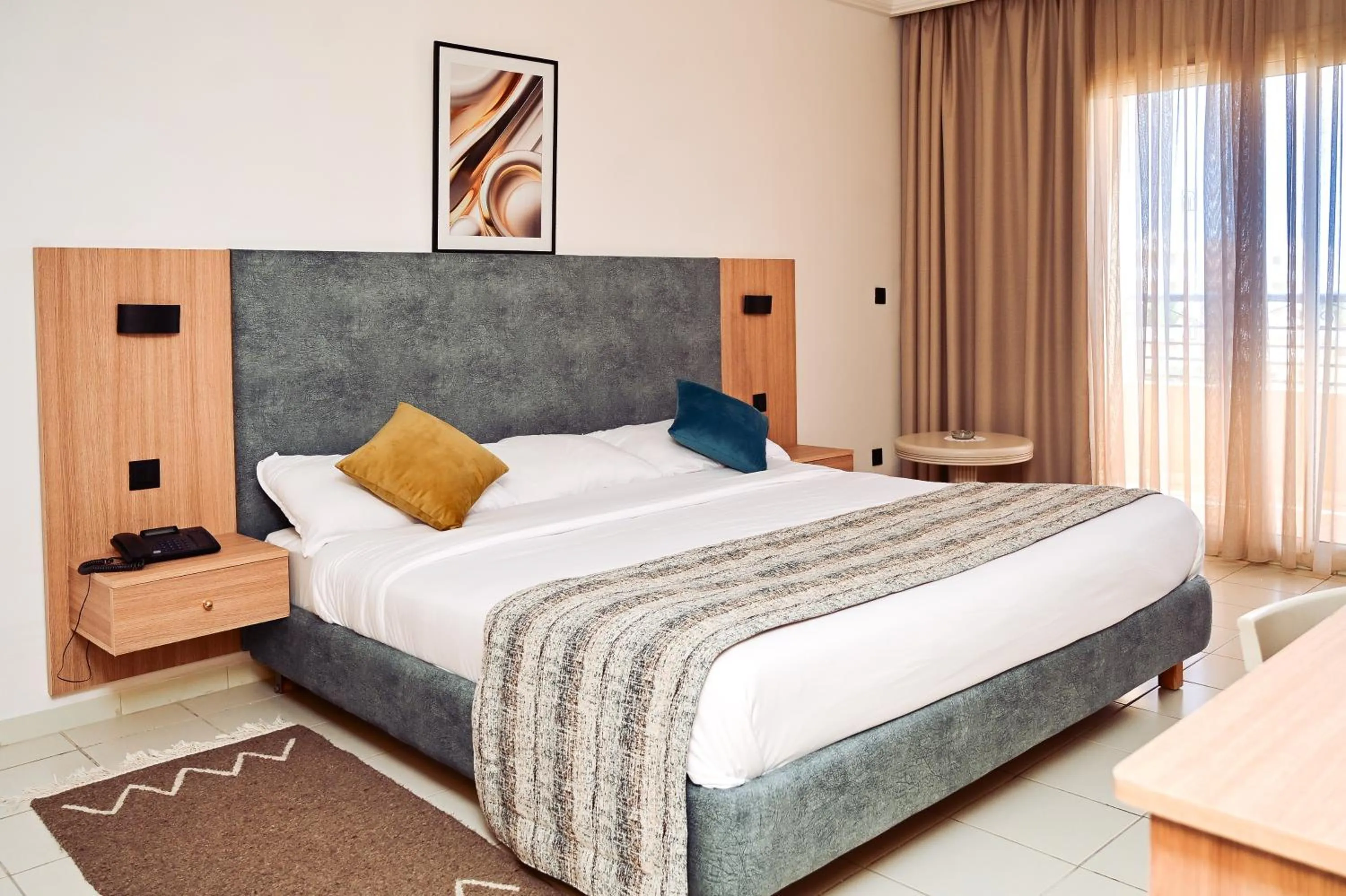 Bed in Hotel Nour Palace Resort & Thalasso Mahdia