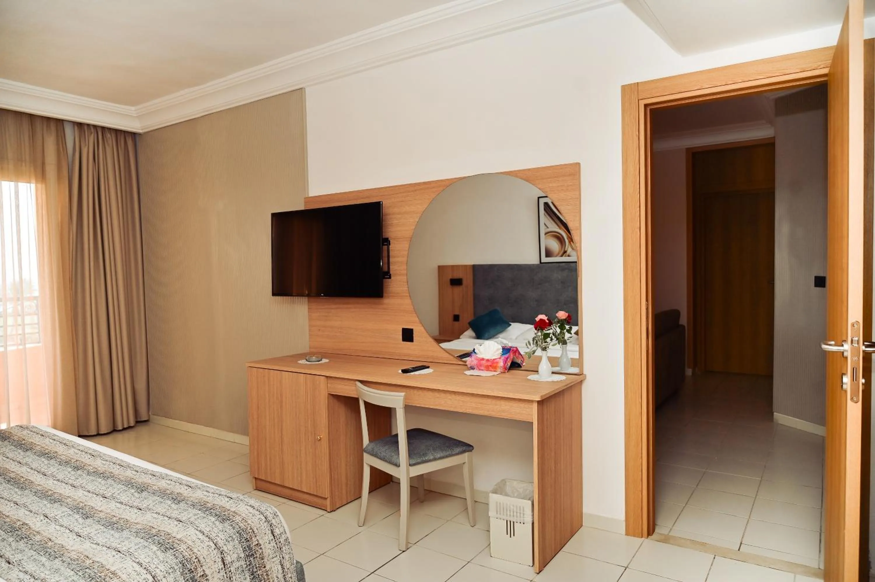 Bed in Hotel Nour Palace Resort & Thalasso Mahdia