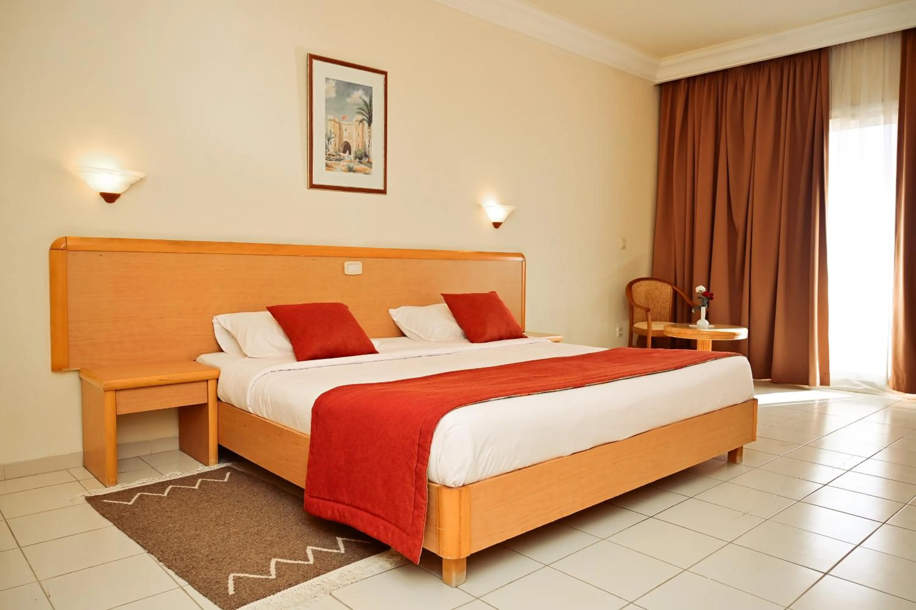 Bed in Hotel Nour Palace Resort & Thalasso Mahdia