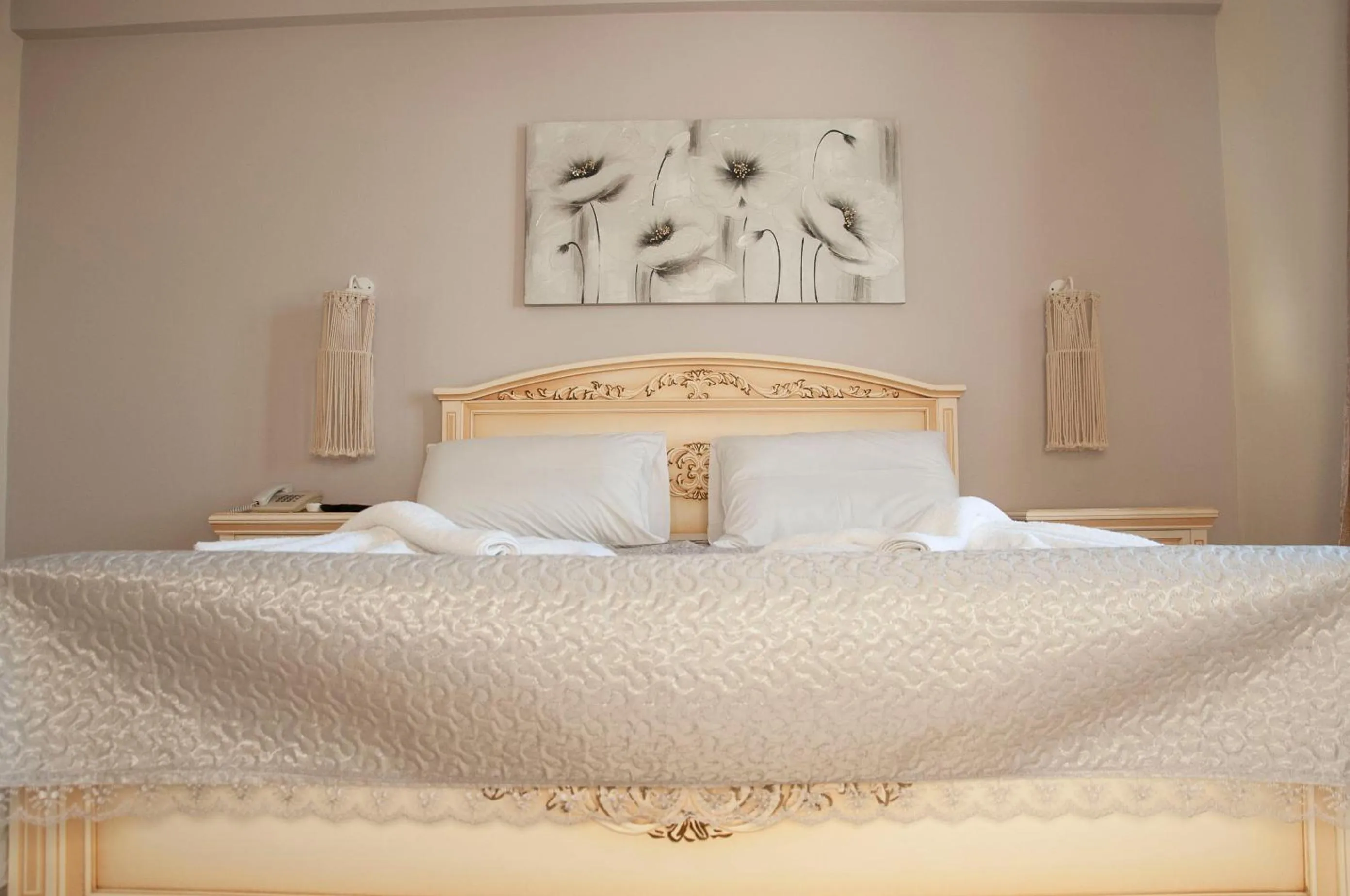 Bed in Arkasa Bay Hotel