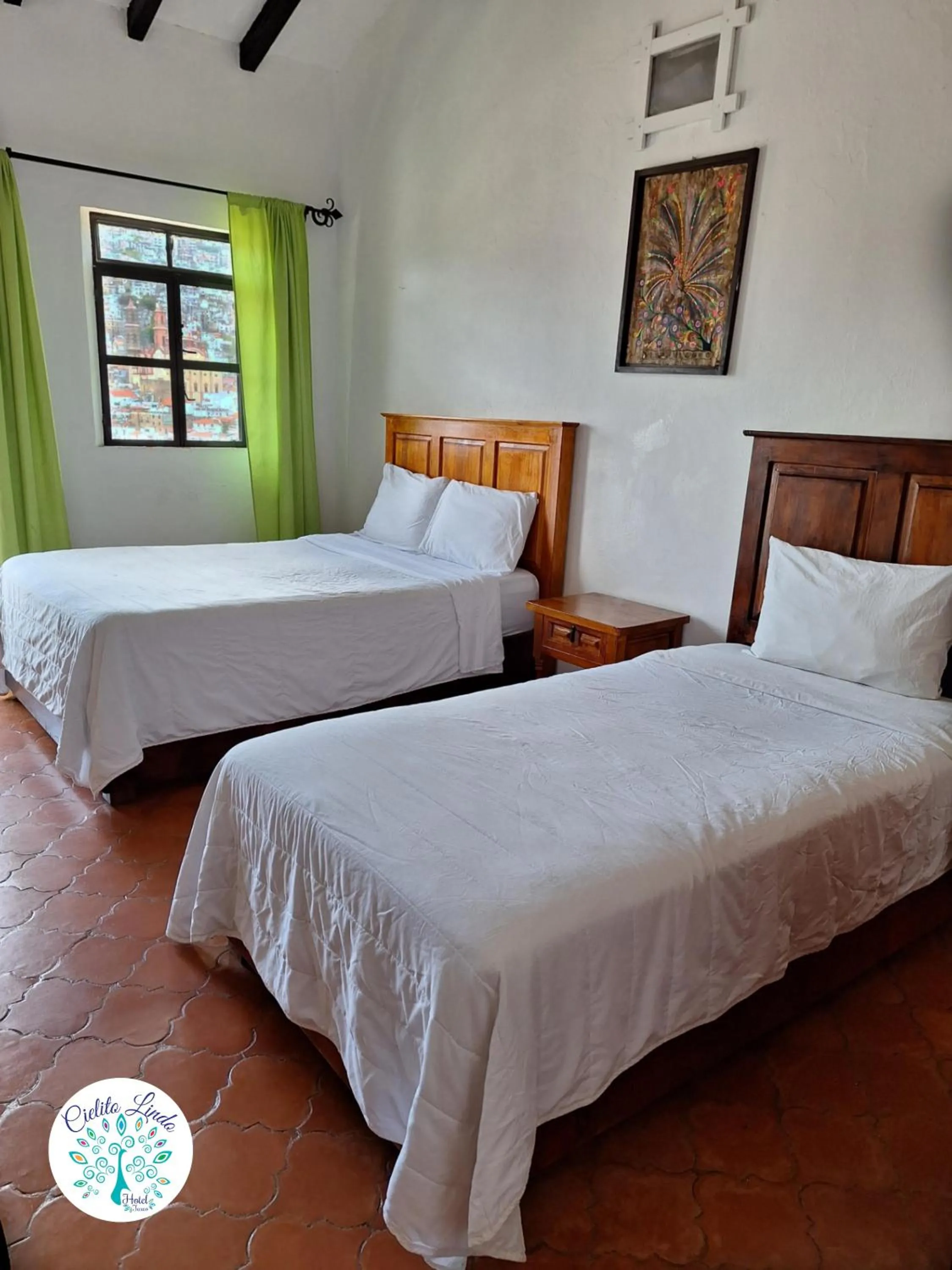 Bed in Hotel Cielito Lindo, Taxco