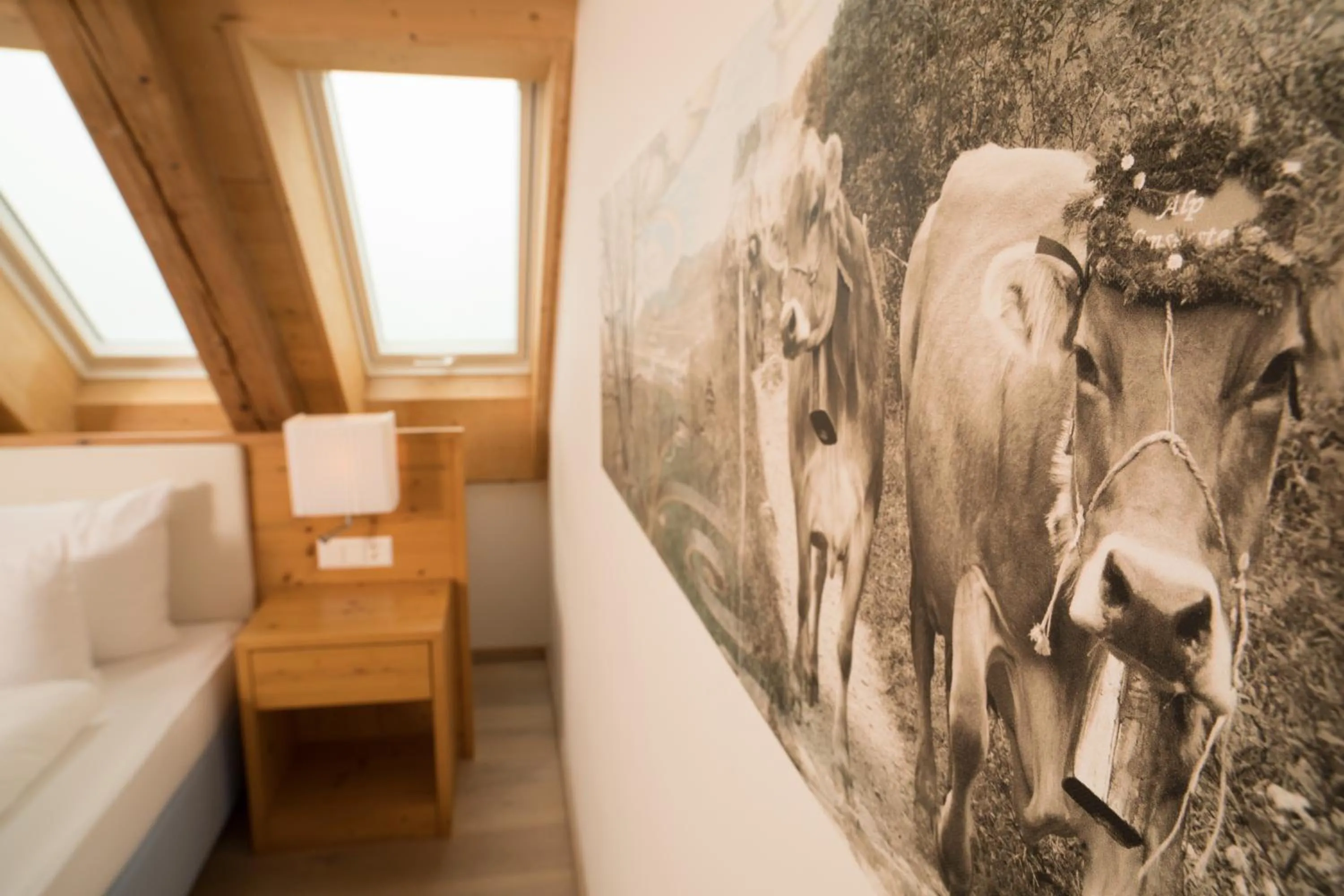 Bed in Hotel Friedheim Weggis