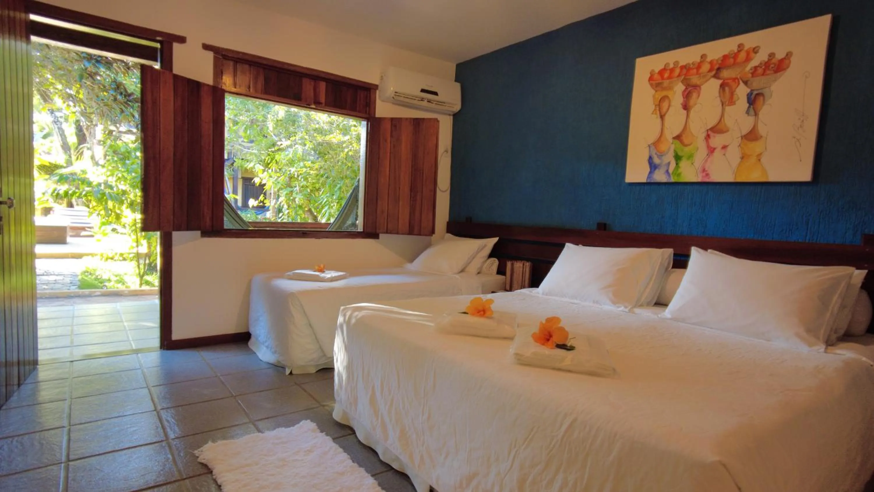 Bed in Hotel Pousada Marambaia