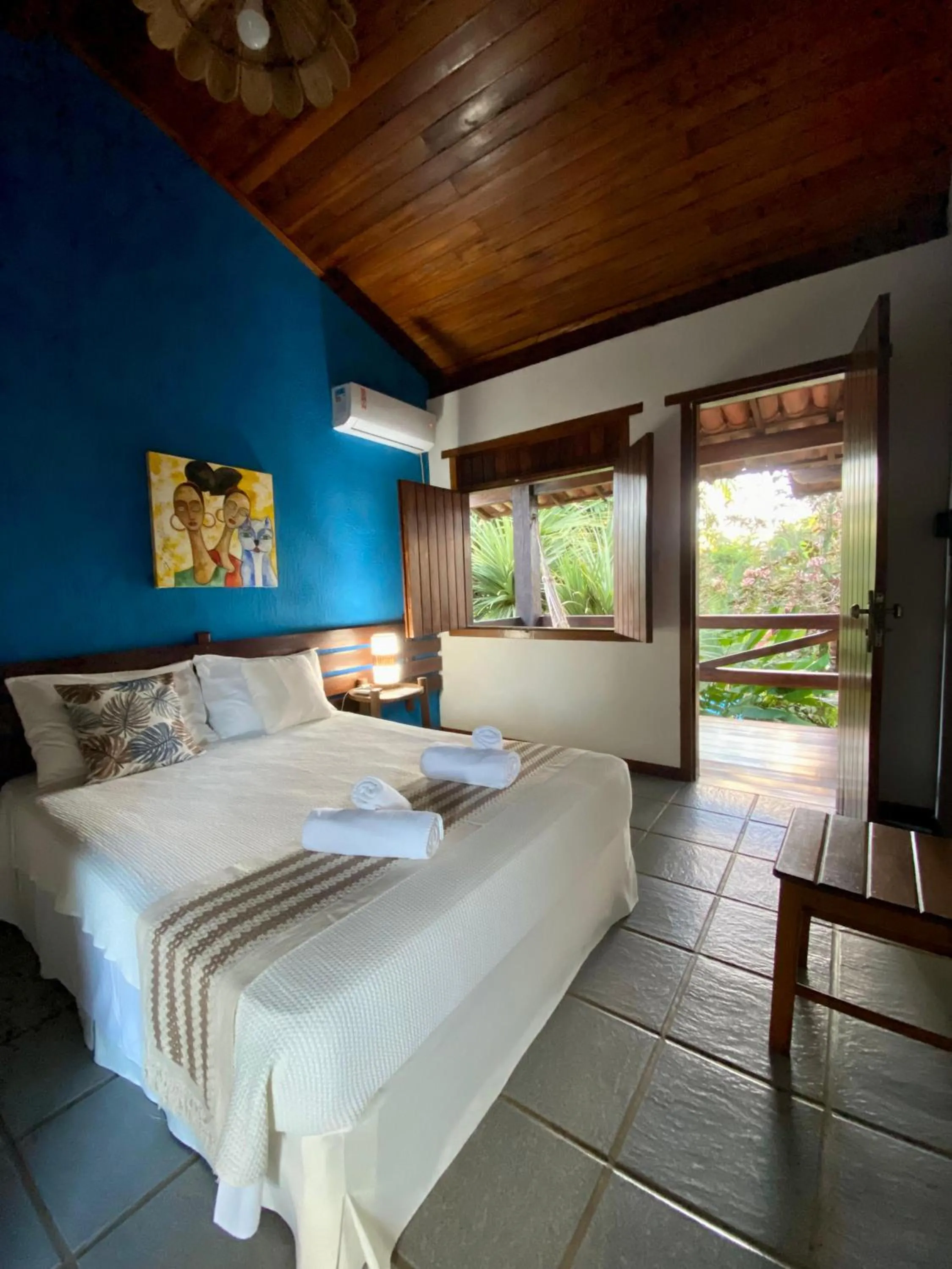 Bed in Hotel Pousada Marambaia