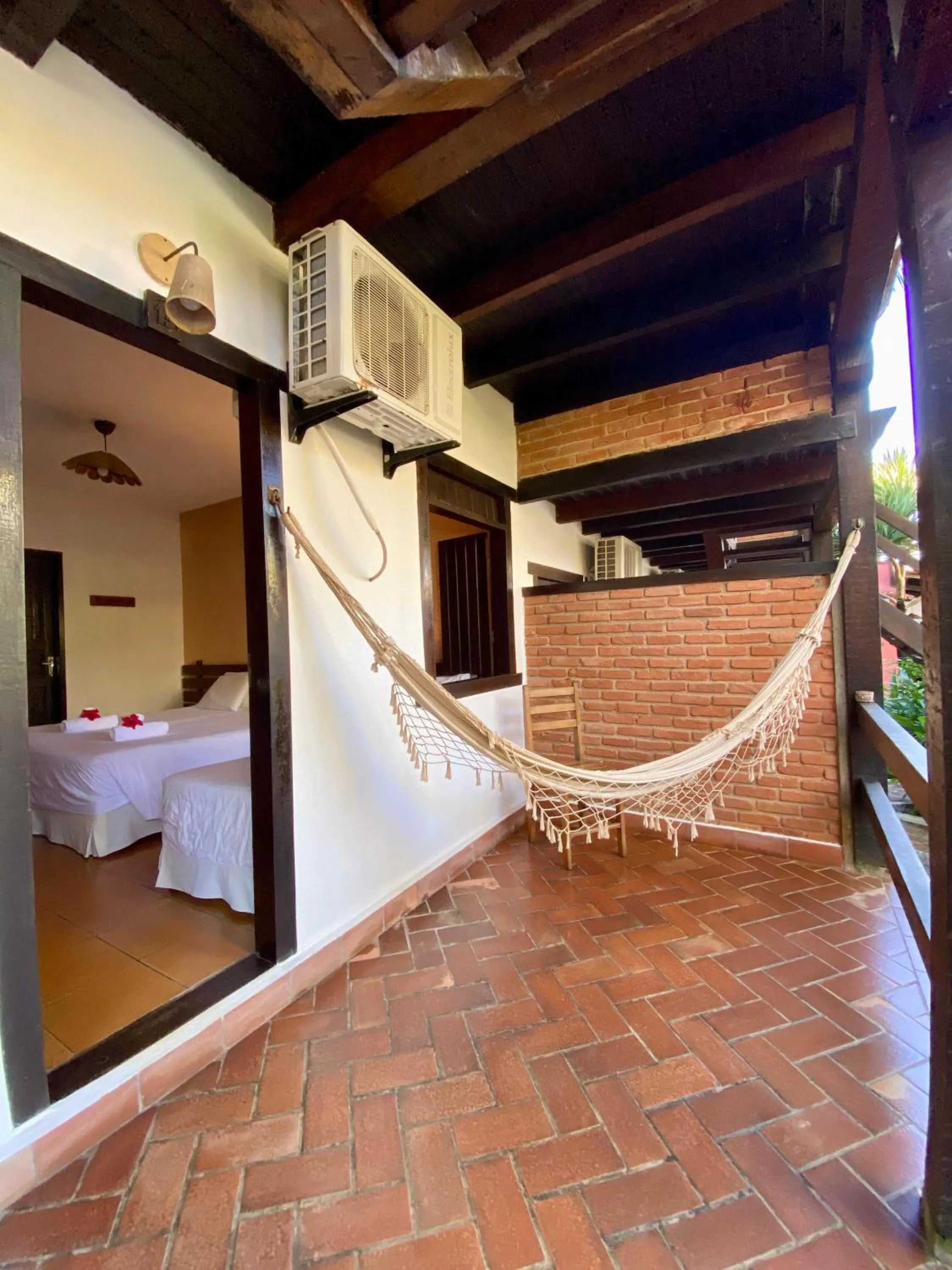 Bed in Hotel Pousada Marambaia